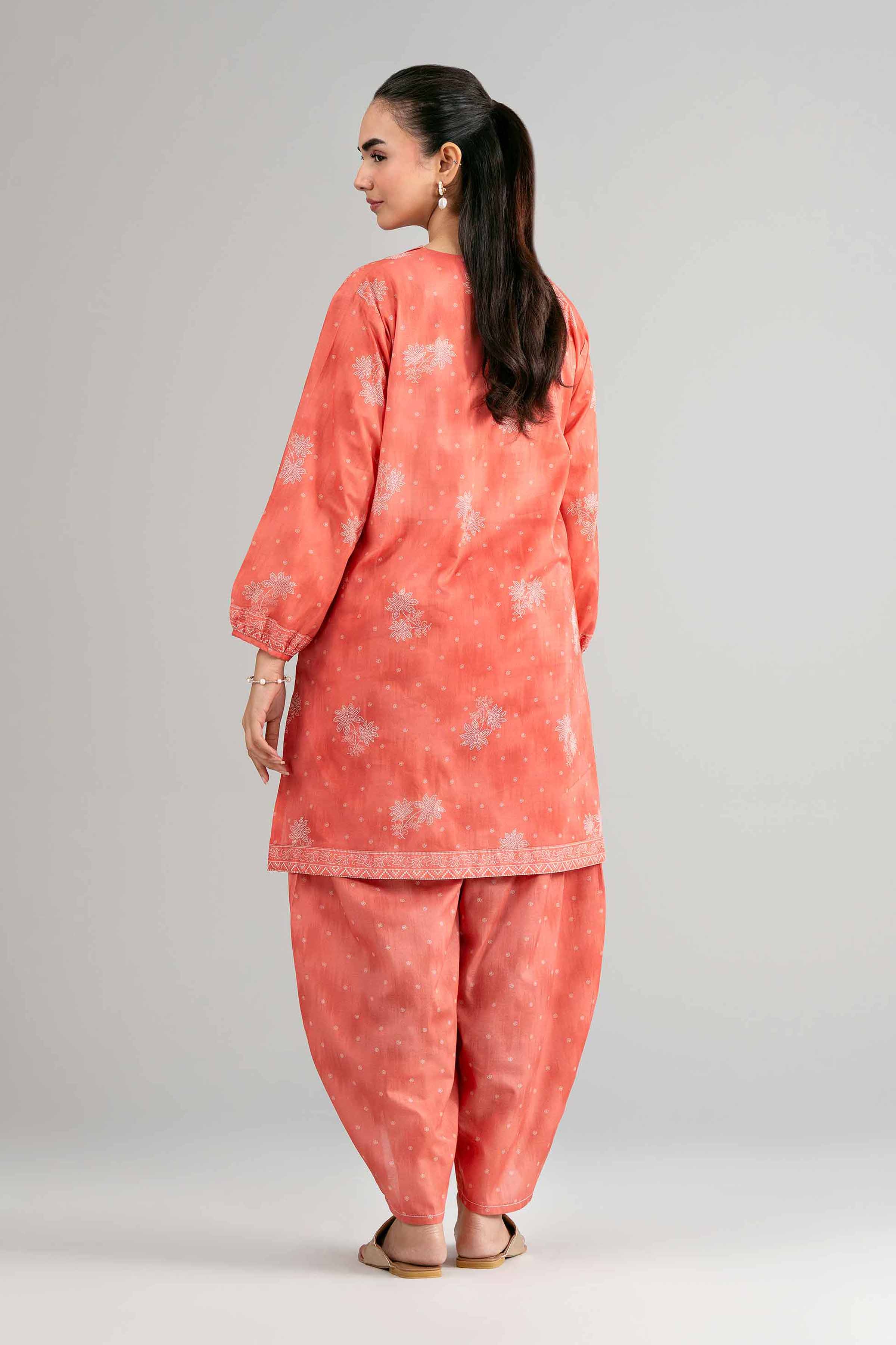 2 Piece - Printed Suit - 42601437 Pink Lawn 2PC Printed Summer