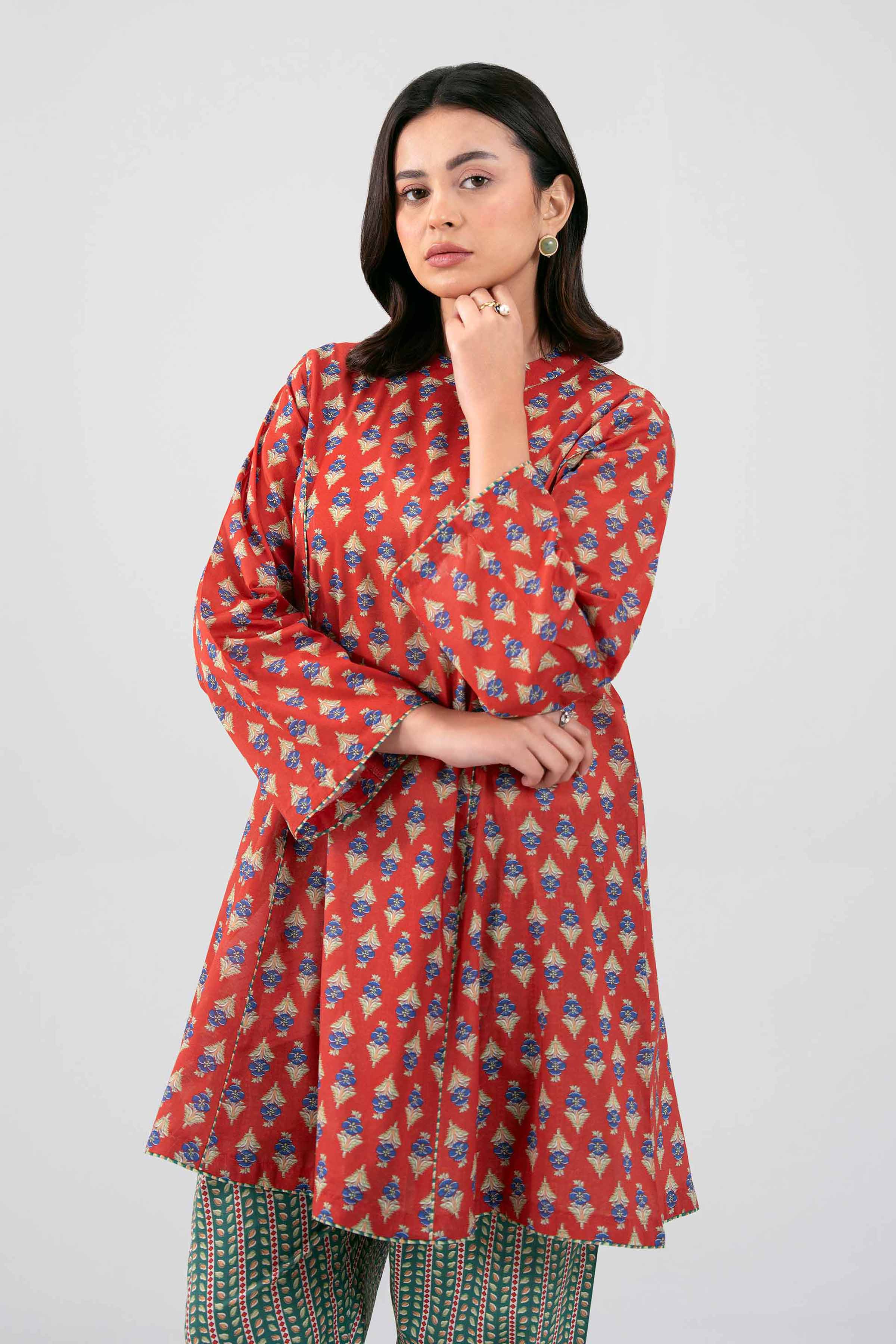 2 Piece - Printed Suit - 42601442 Red Lawn 2PC Printed Summer