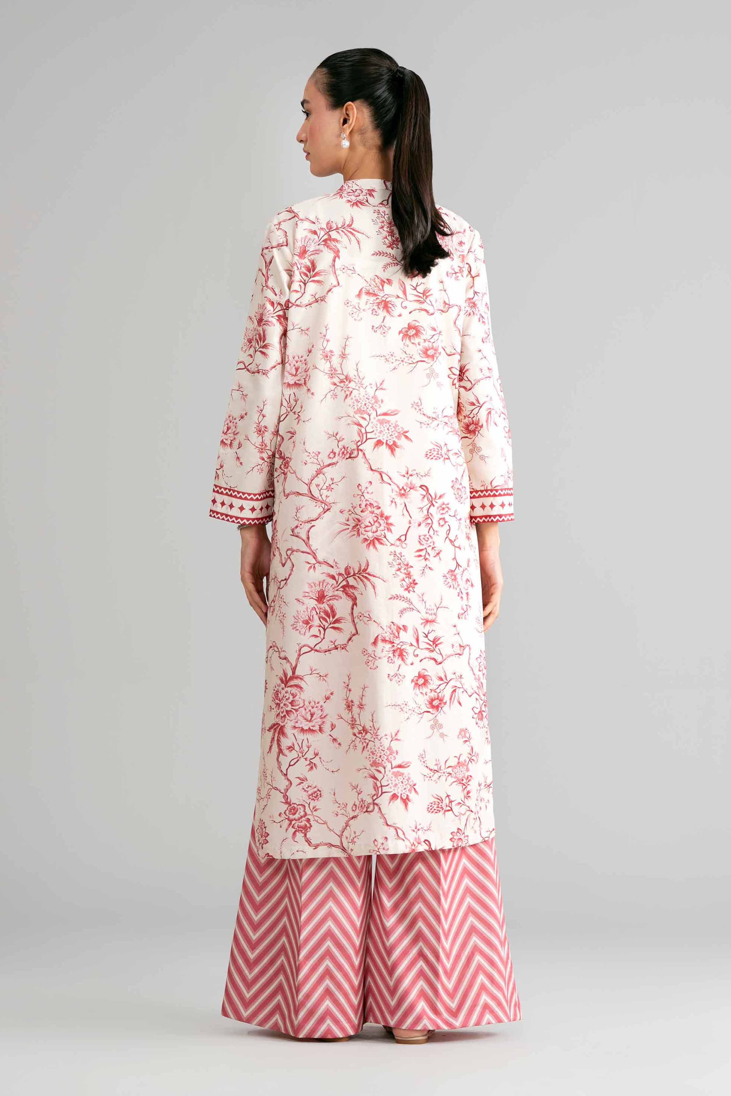2 Piece - Printed Suit - 42601447 Cream Lawn 2PC Printed Summer