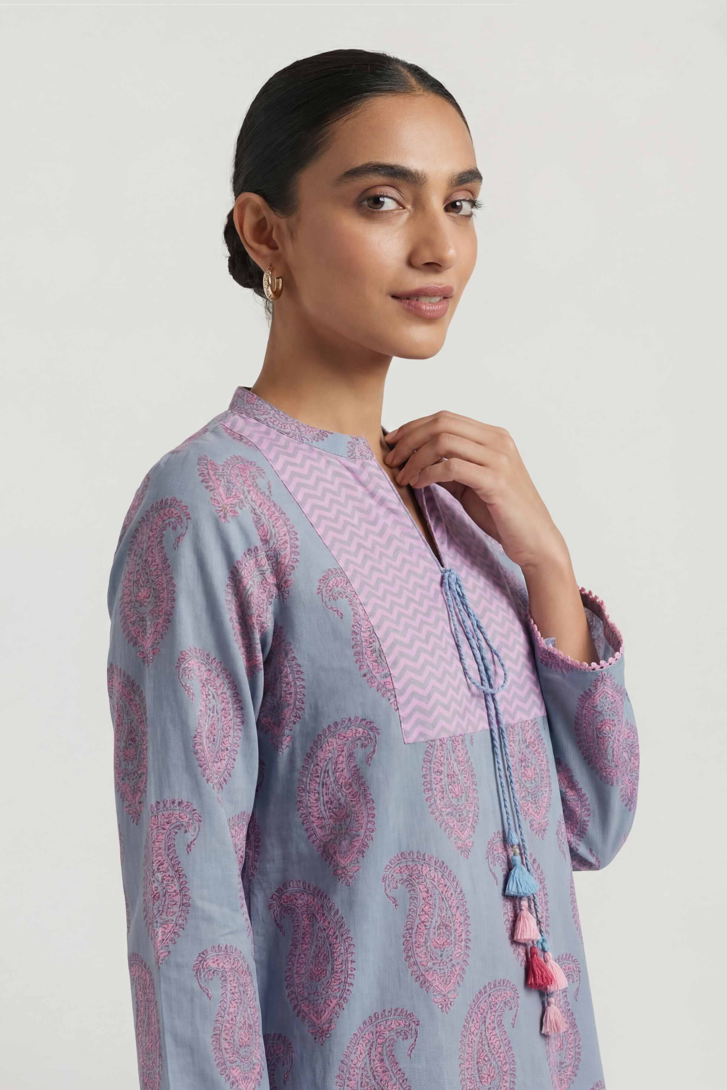 2 Piece - Printed Suit - 42601453 Blue Lawn 2PC Printed Summer