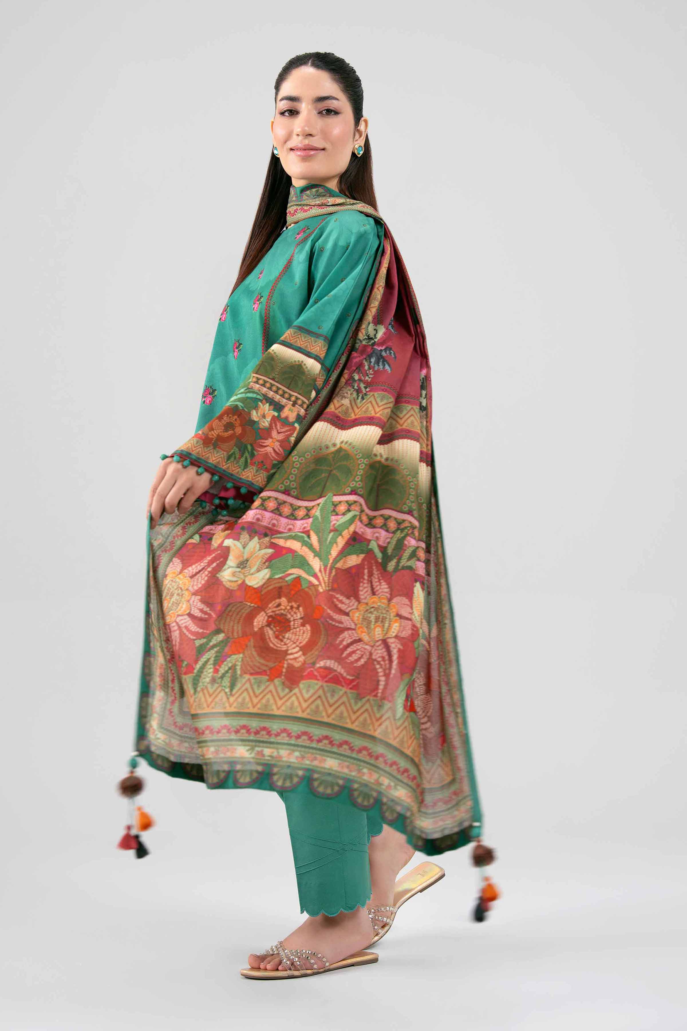 3 Piece - Digital Printed Suit - 42601469 Green Lawn 3PC Printed Summer