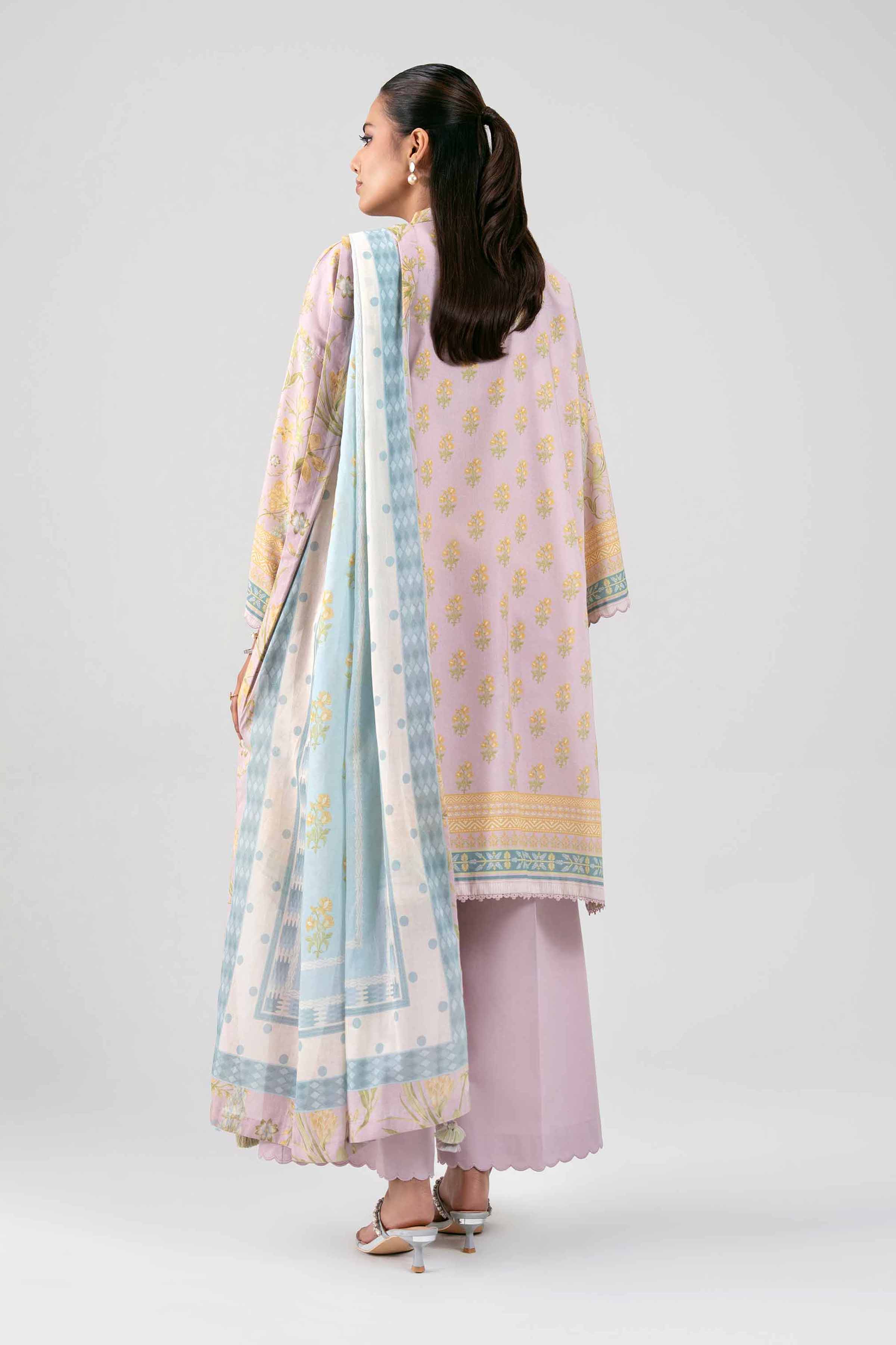 3 Piece - Digital Printed Suit - 42601483 Purple Lawn 3PC Printed Summer