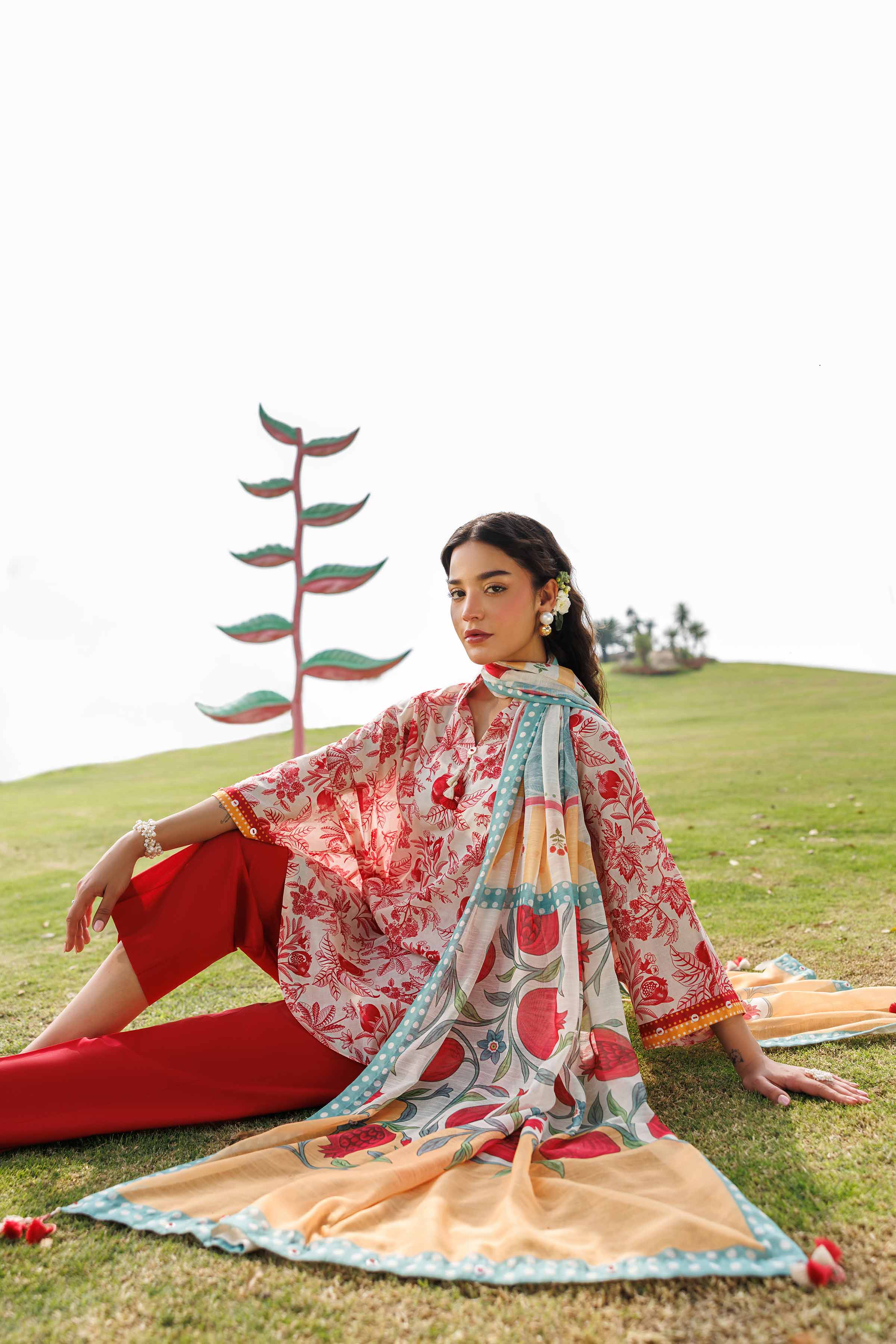 3 Piece - Digital Printed Suit - 42601499