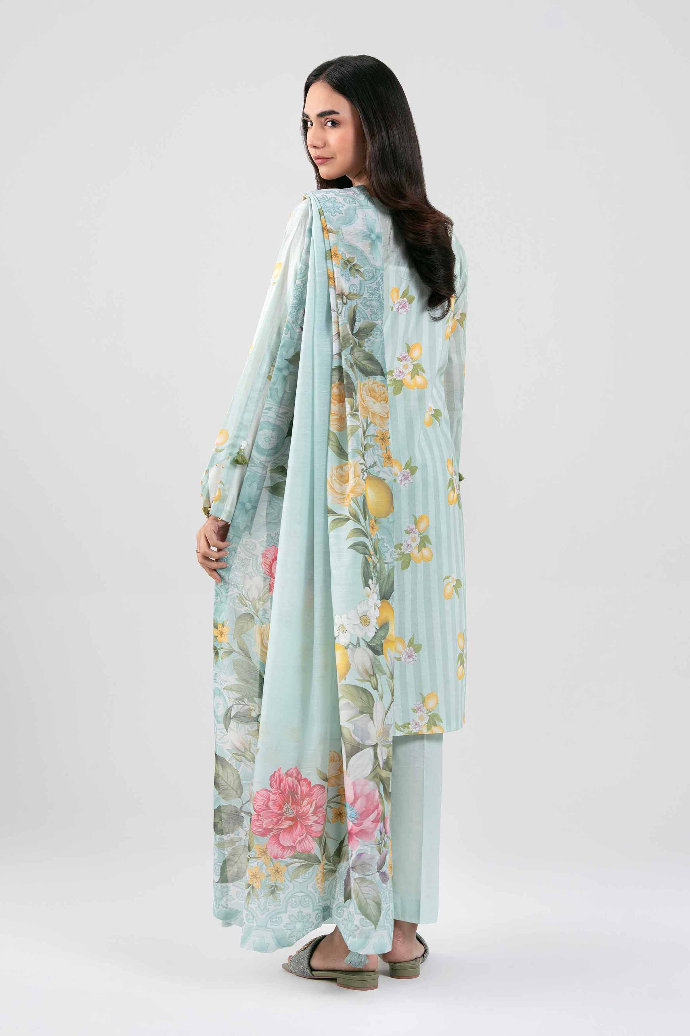 3 Piece - Digital Printed Suit - 42601500 Green Lawn 3PC Printed Summer