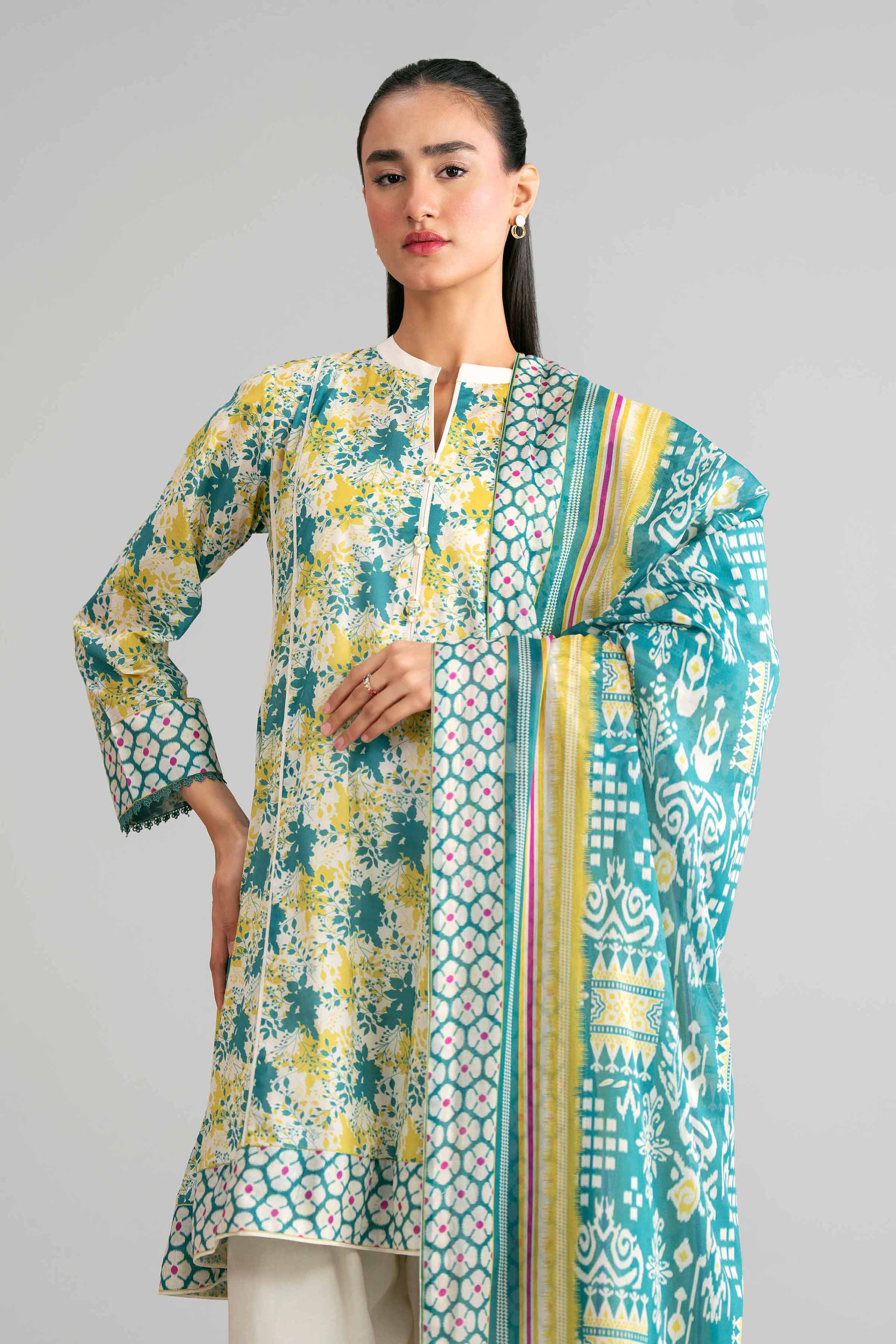 3 Piece - Printed Suit - 42601521 Multi Lawn 3PC Printed Summer
