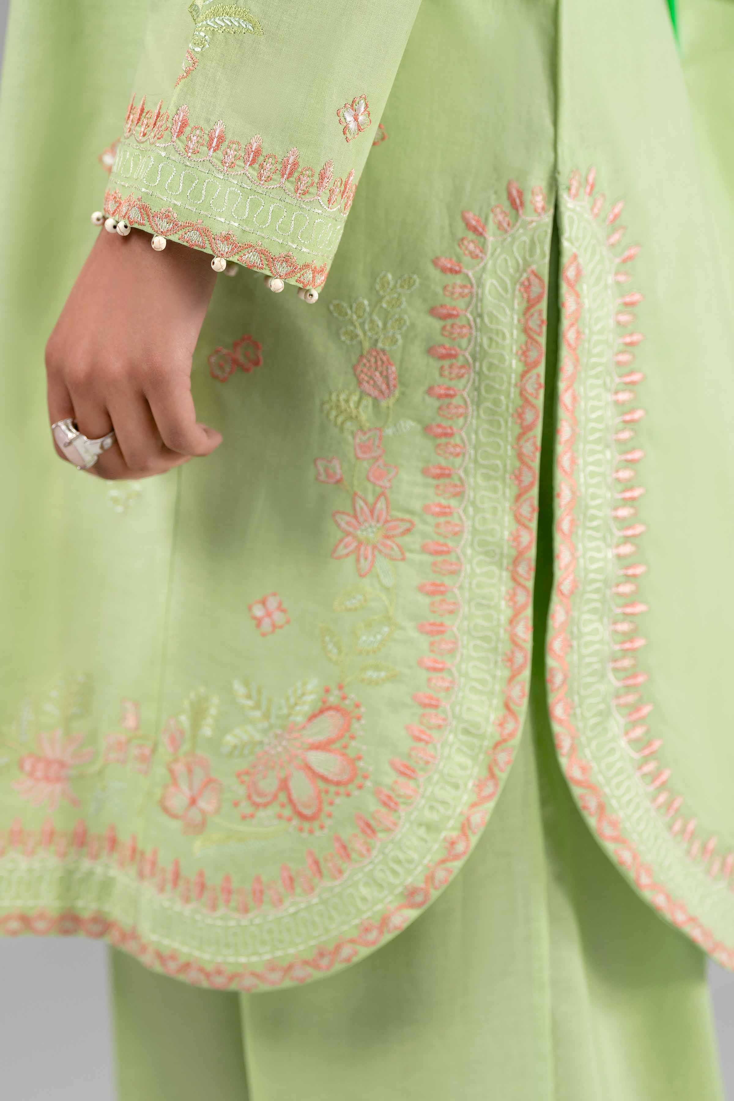 3 Piece - Digital Printed Embroidered Suit - 42601530 Green Lawn 3PC Embroidered Summer