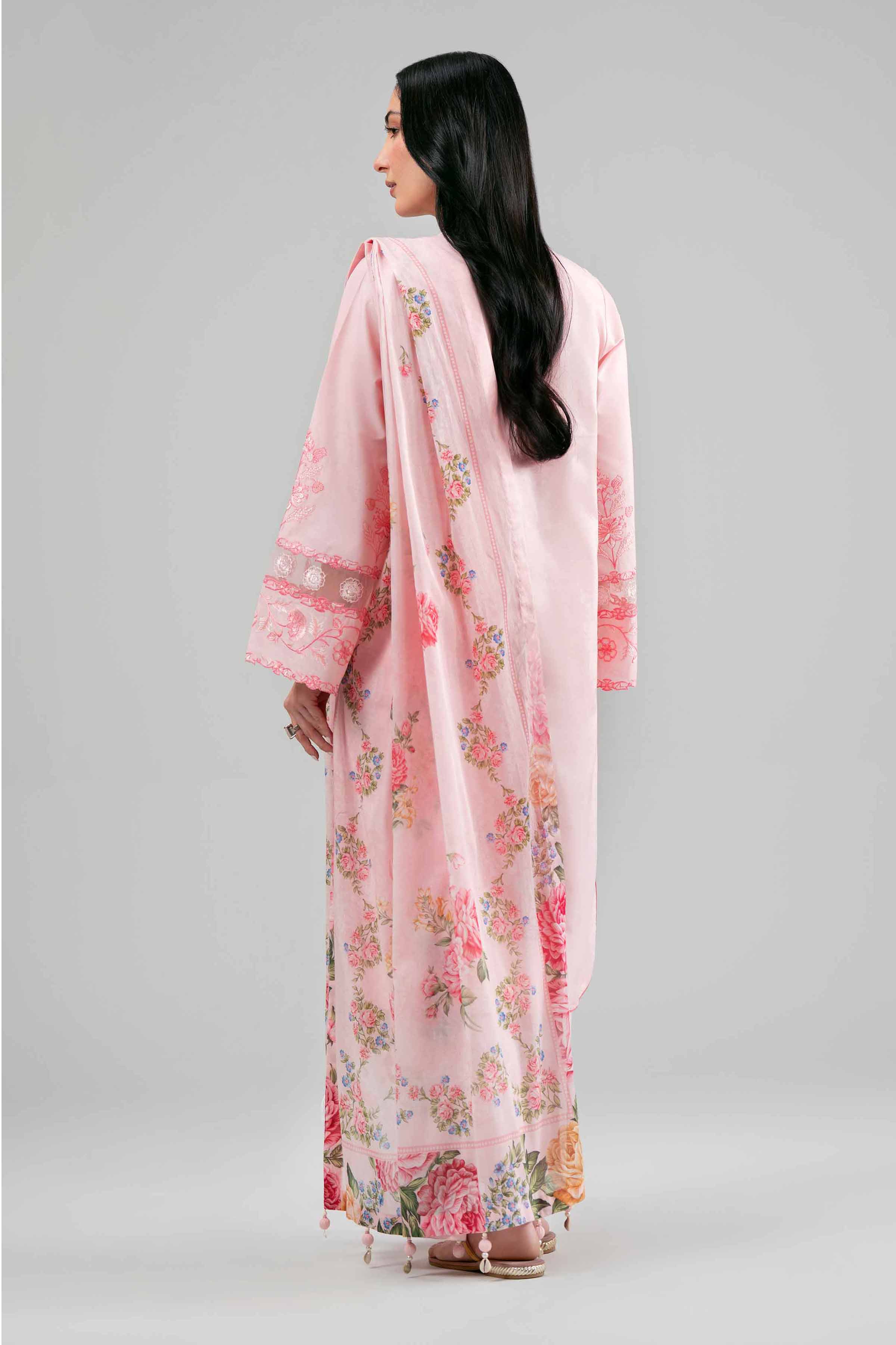 3 Piece - Digital Printed Embroidered Suit - 42601532 Pink Lawn 3PC Embroidered Summer