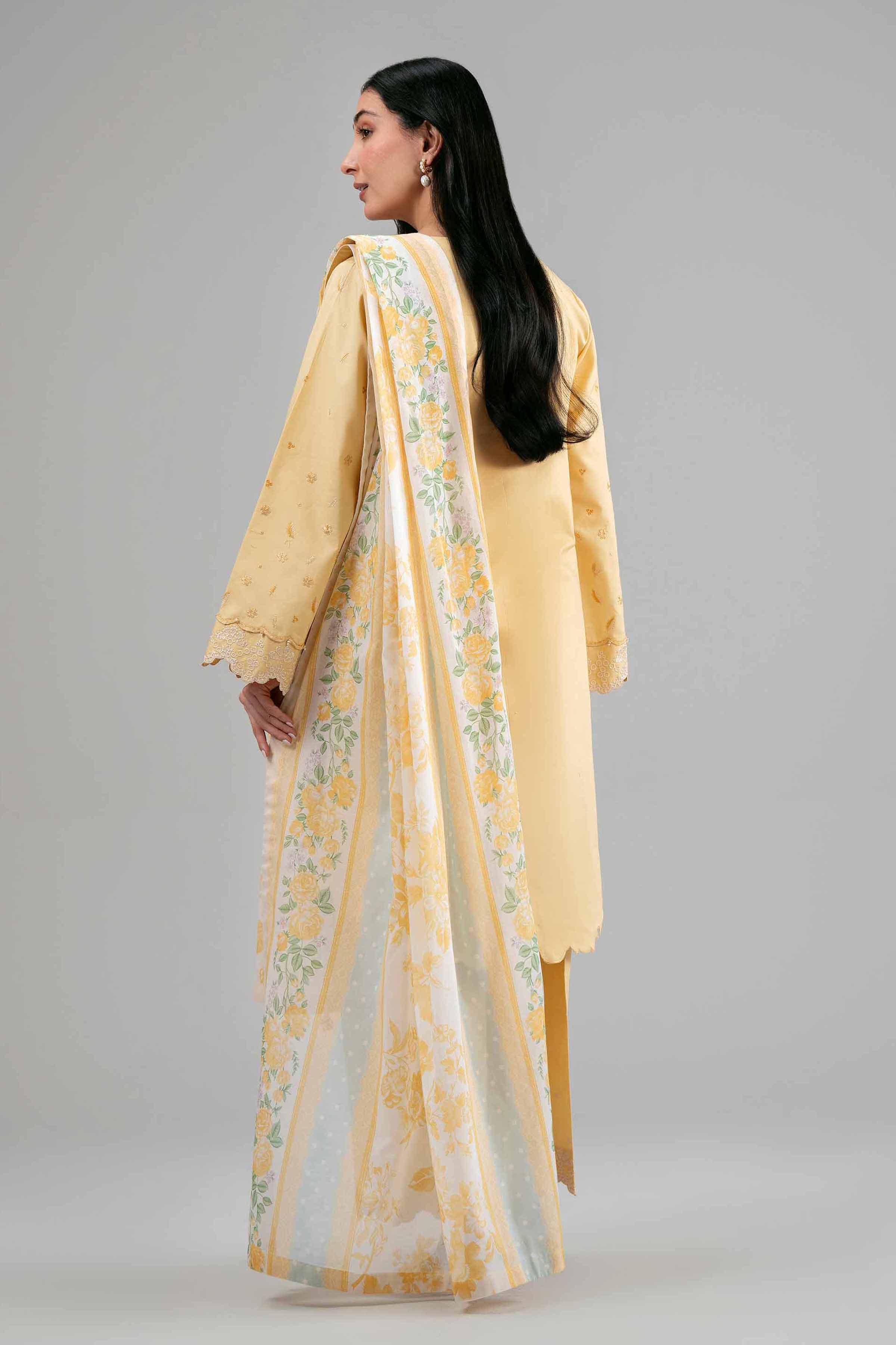 3 Piece - Printed Embroidered Suit - 42601540