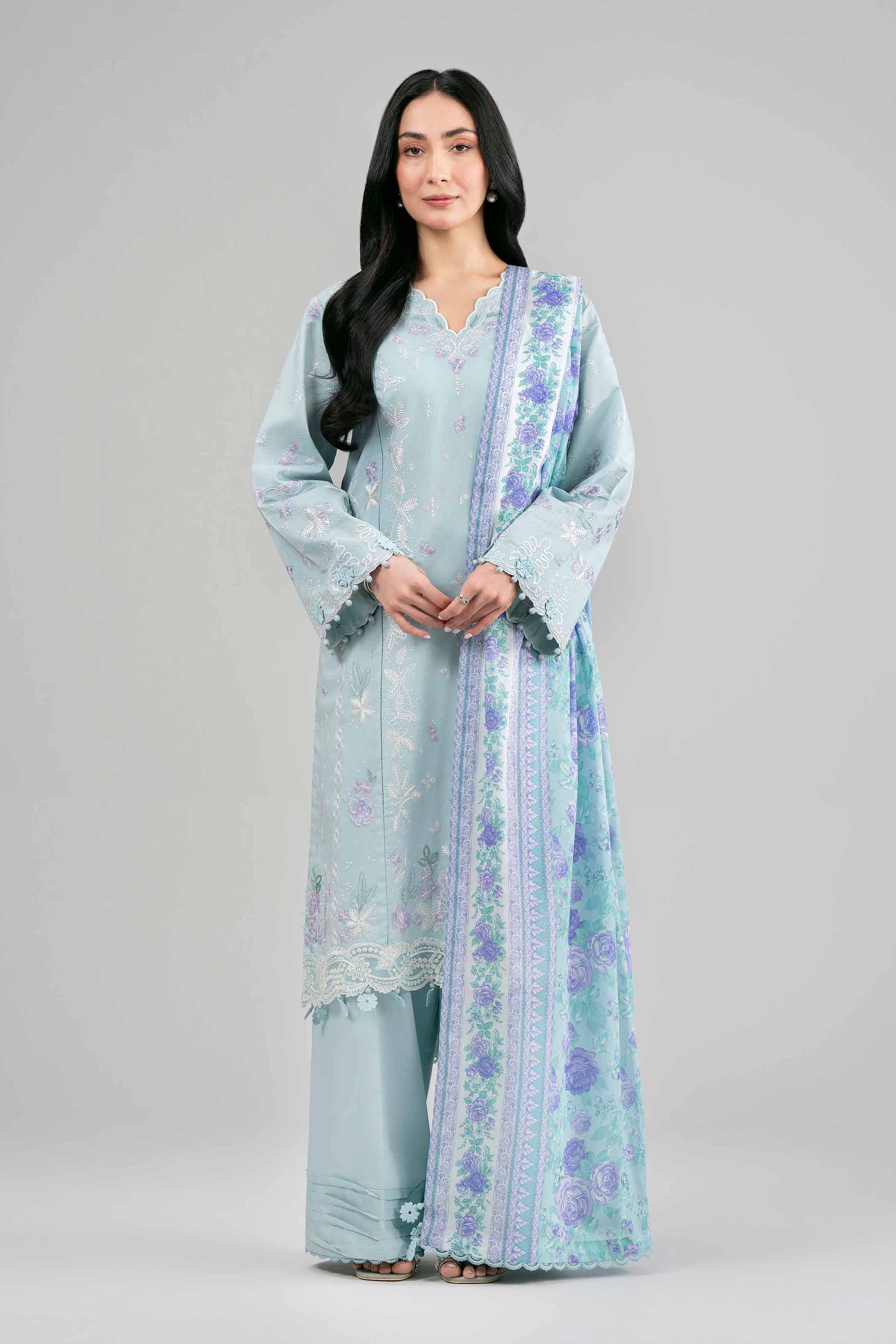 3 Piece - Printed Embroidered Suit - 42601541  Lawn 3PC Embroidered Summer