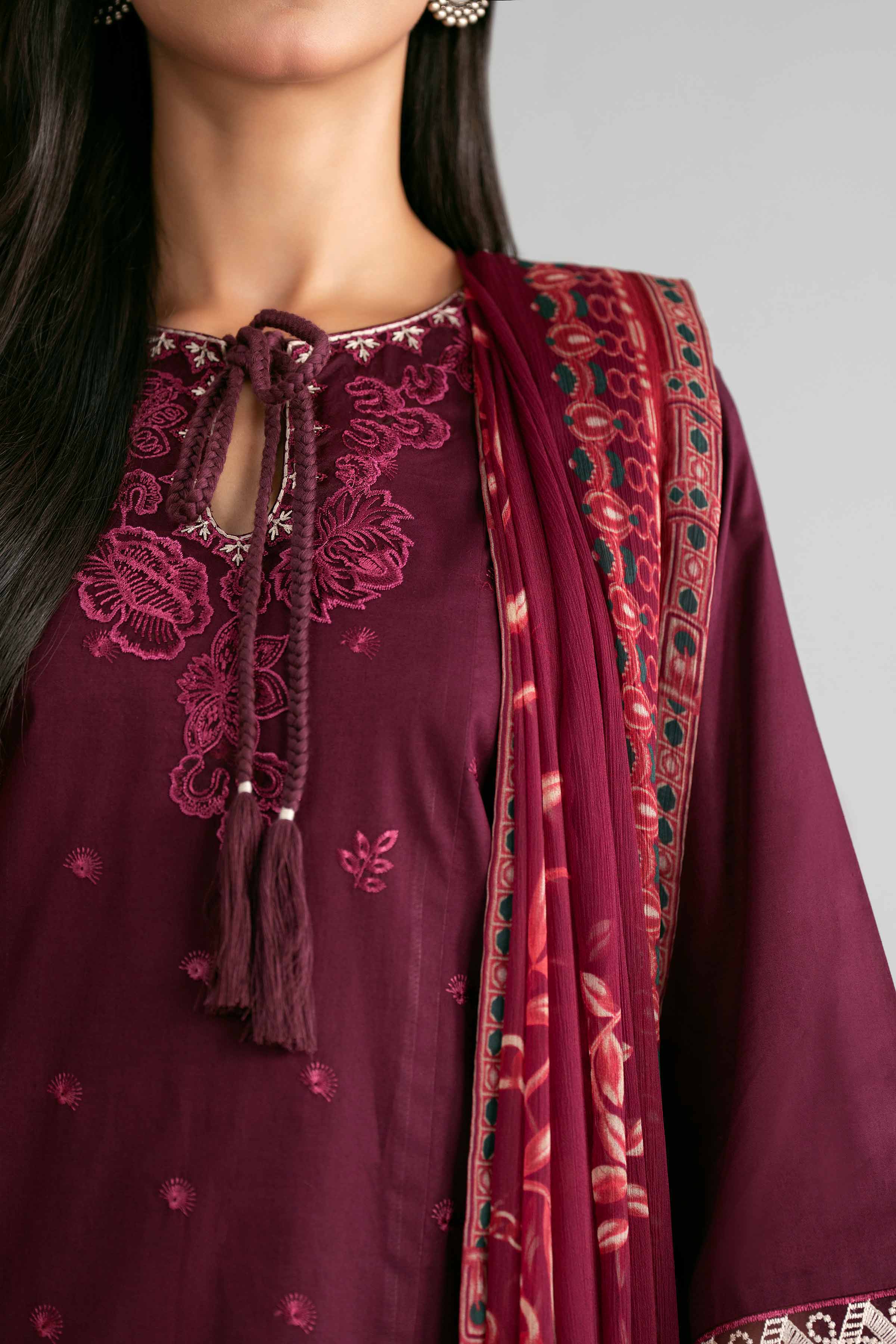3 Piece - Digital Printed Embroidered Suit - 42601546  Lawn 3PC Embroidered Summer