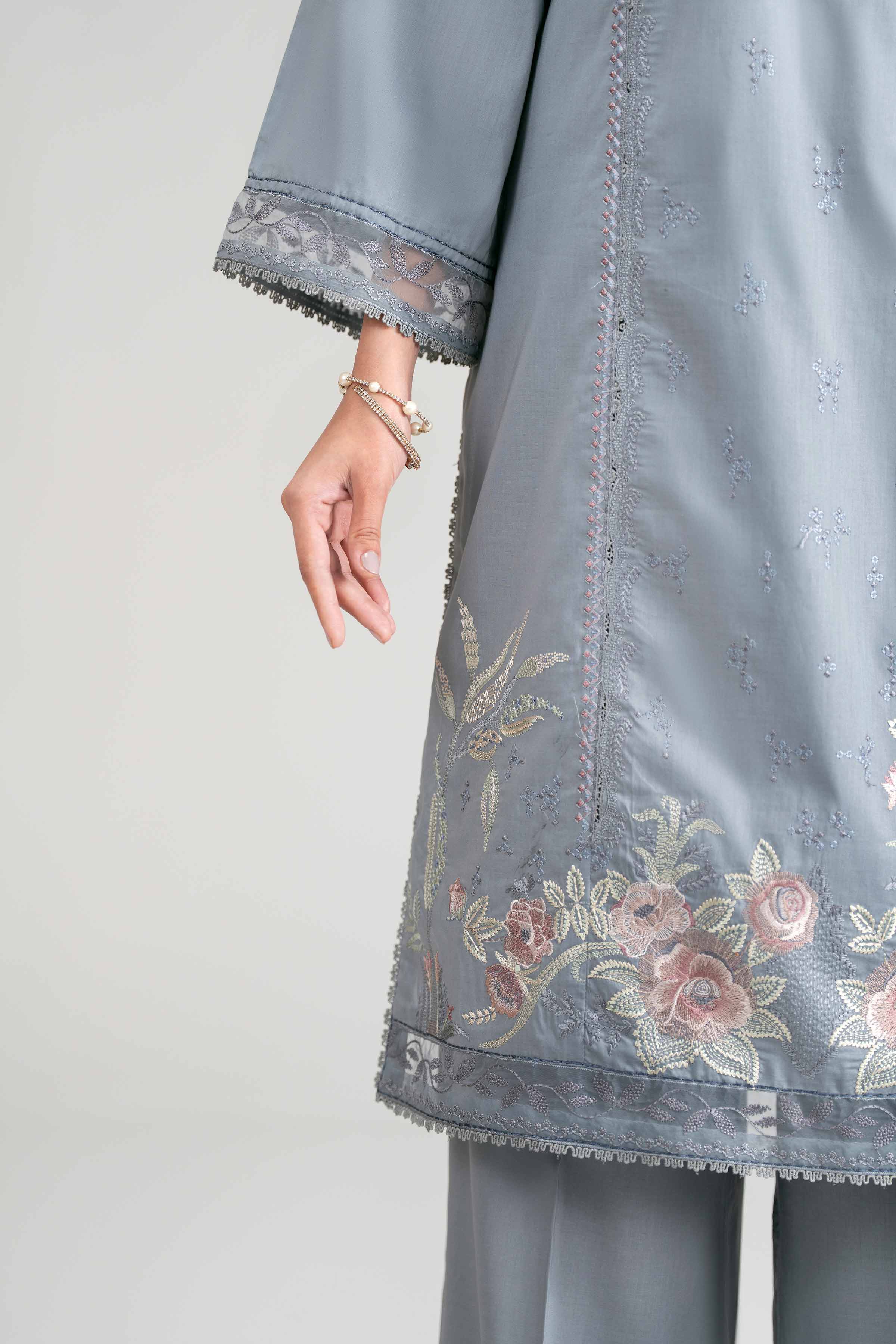 3 Piece - Digital Printed Embroidered Suit - 42601547 Grey Lawn 3PC Embroidered Summer