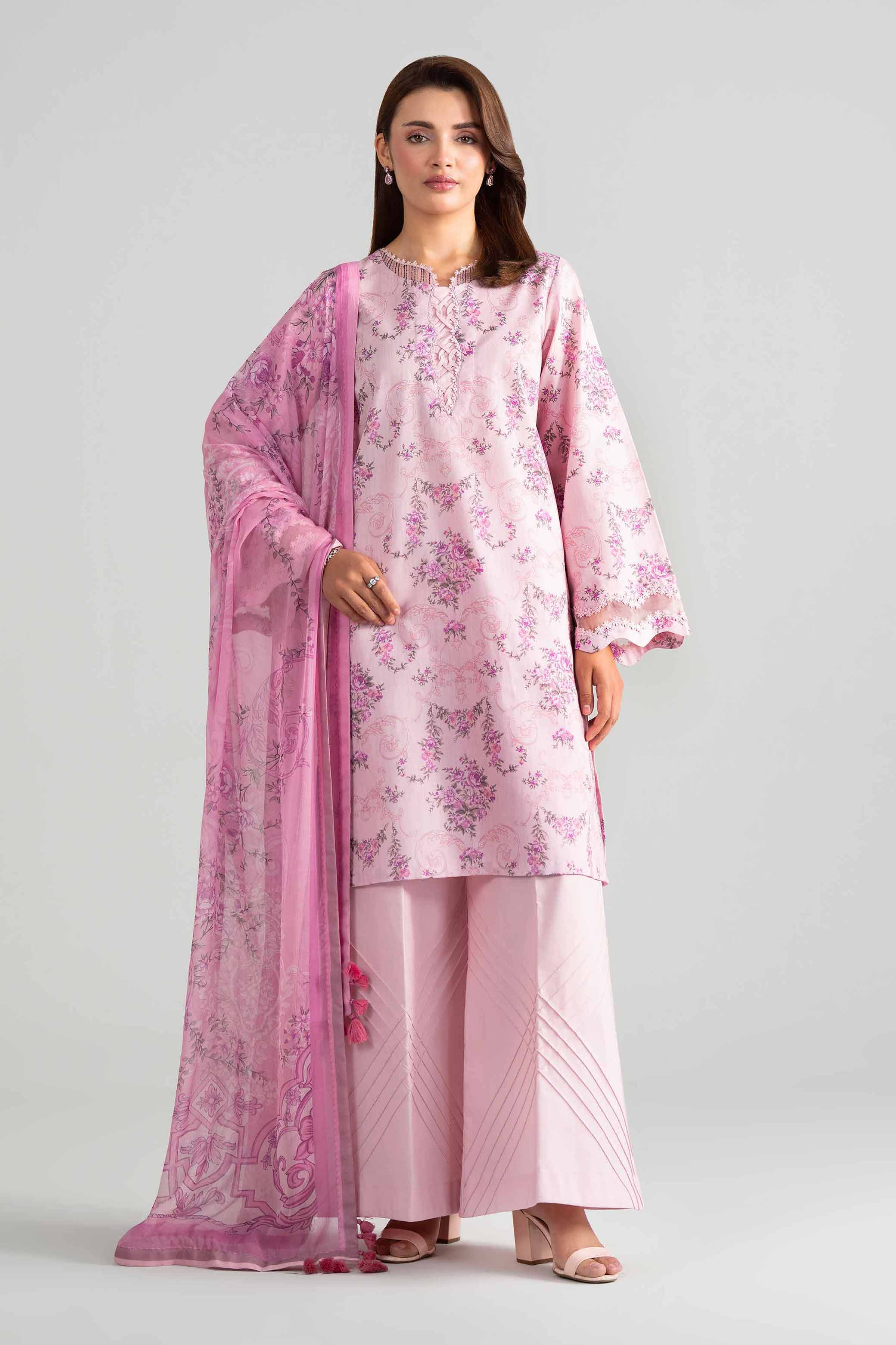 2 Piece - Digital Printed Suit - 42601594 Pink Lawn 2PC Printed