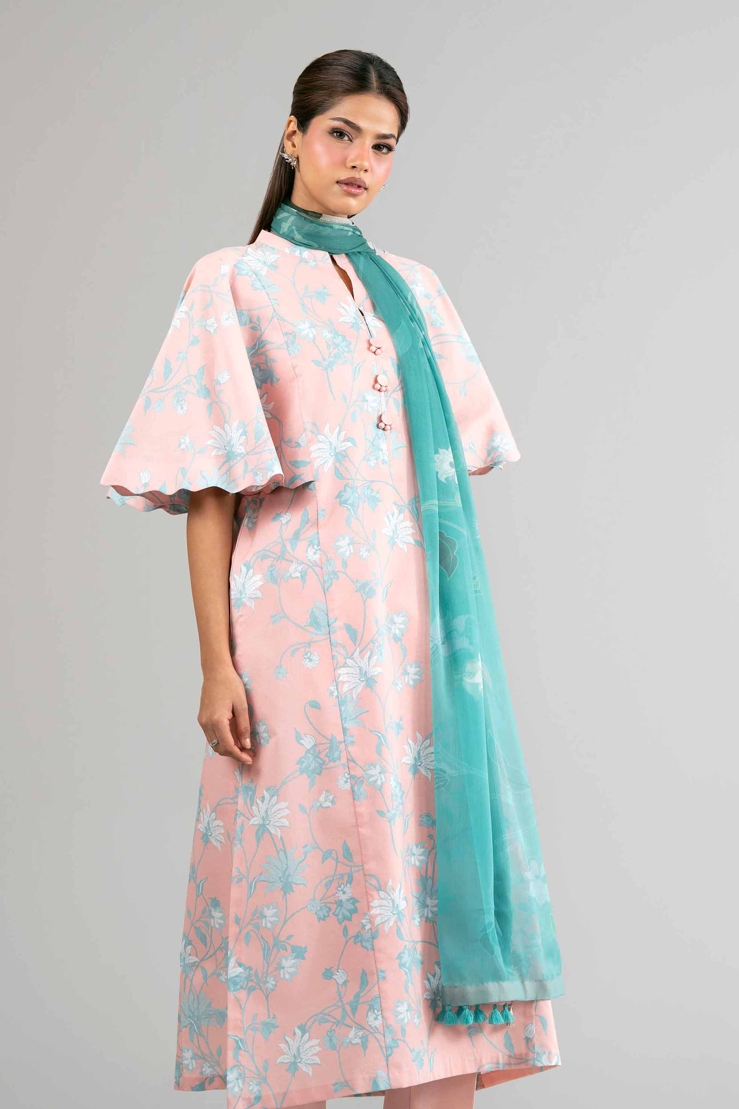 2 Piece - Digital Printed Suit - 42601595 Pink Lawn 2PC Printed