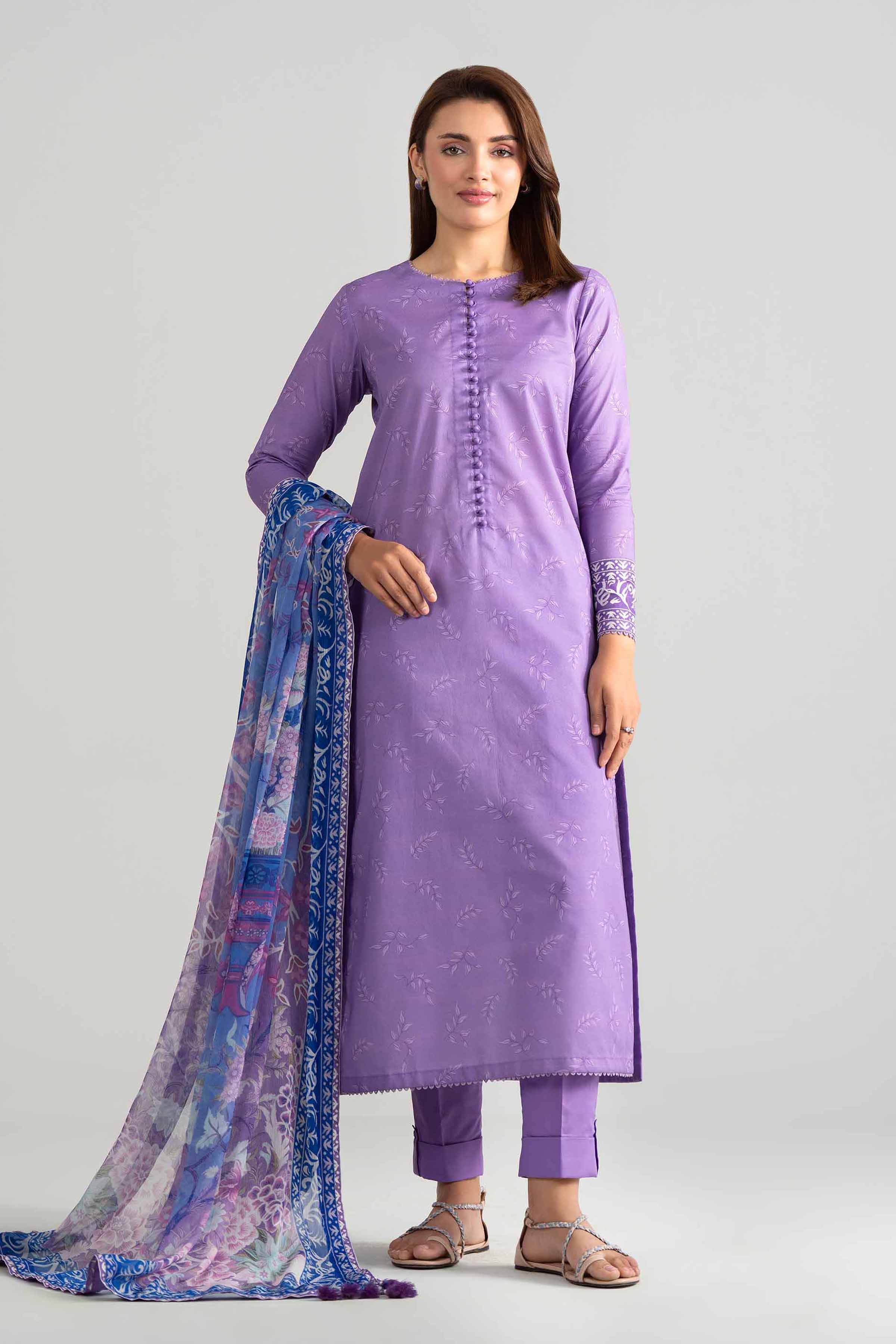 2 Piece - Digital Printed Suit - 42601601 Nishat UAE Purple Lawn 2PC Printed