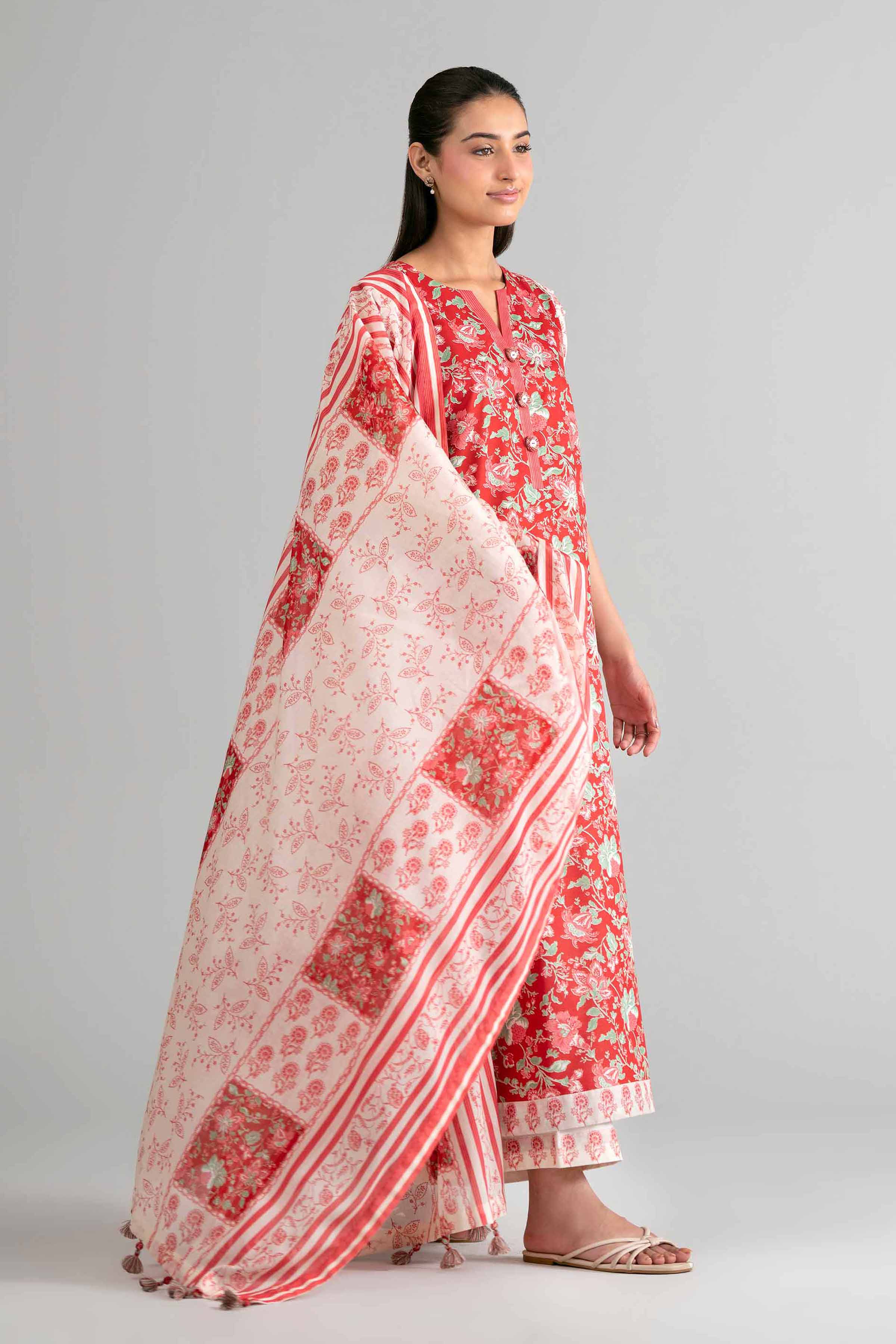 2 Piece - Printed Suit - 42601613 Red Lawn 2PC Printed