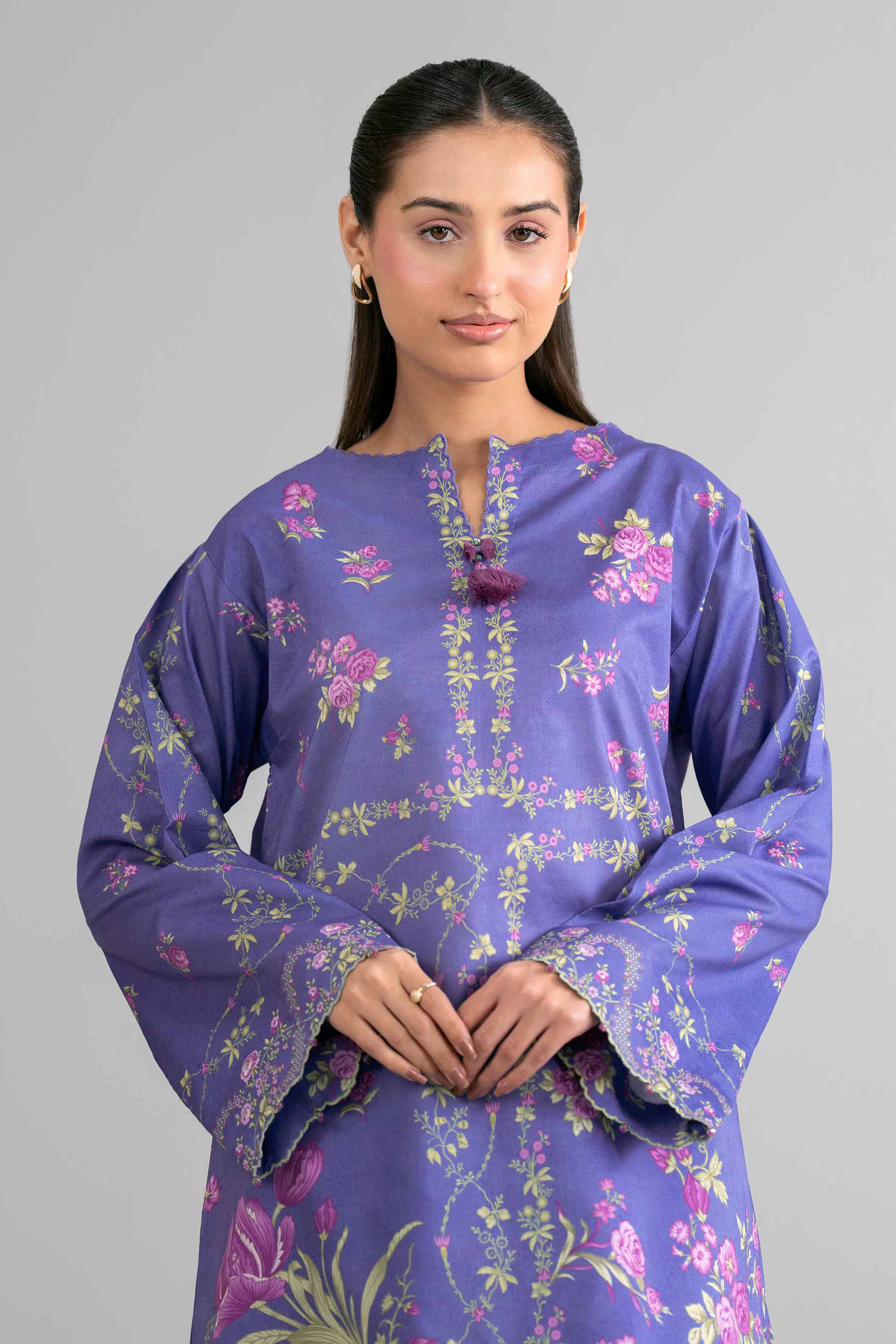 2 Piece - Digital Printed Suit - 42601620 Blue Lawn 2PC Printed