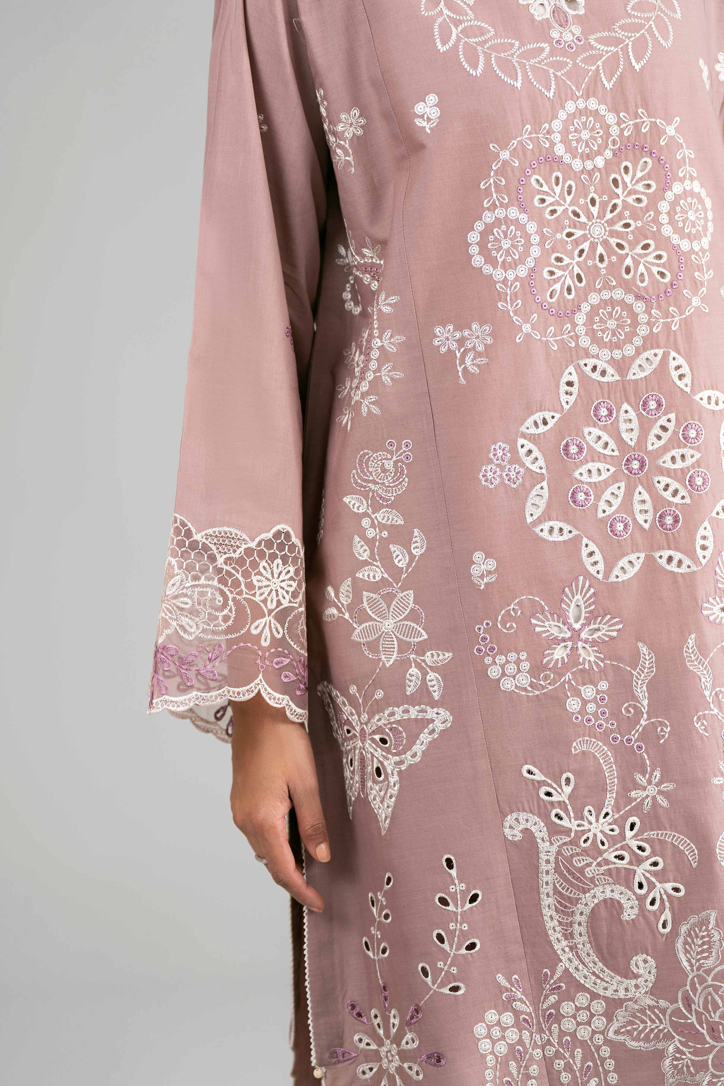 2 Piece - Embroidered Suit - 42601626 Purple Lawn 2PC Embroidered