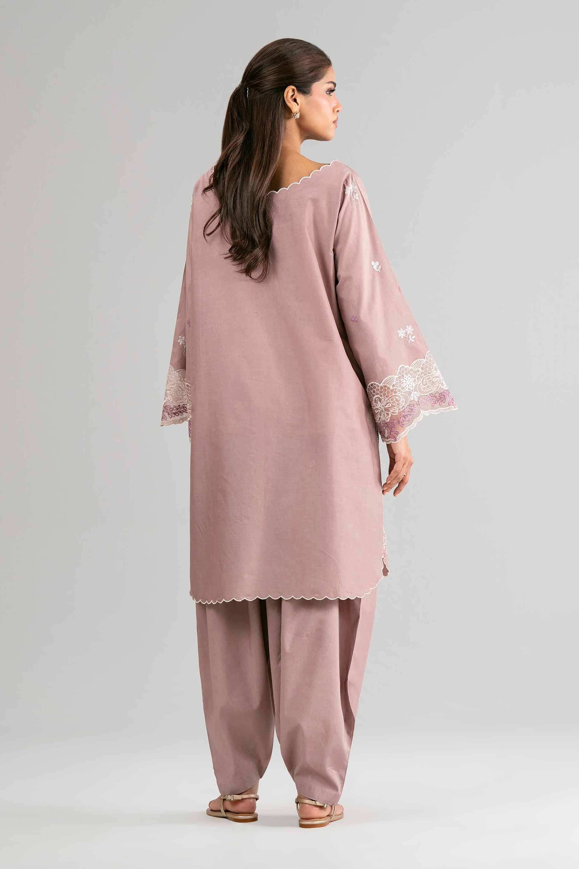 2 Piece - Embroidered Suit - 42601626 Purple Lawn 2PC Embroidered