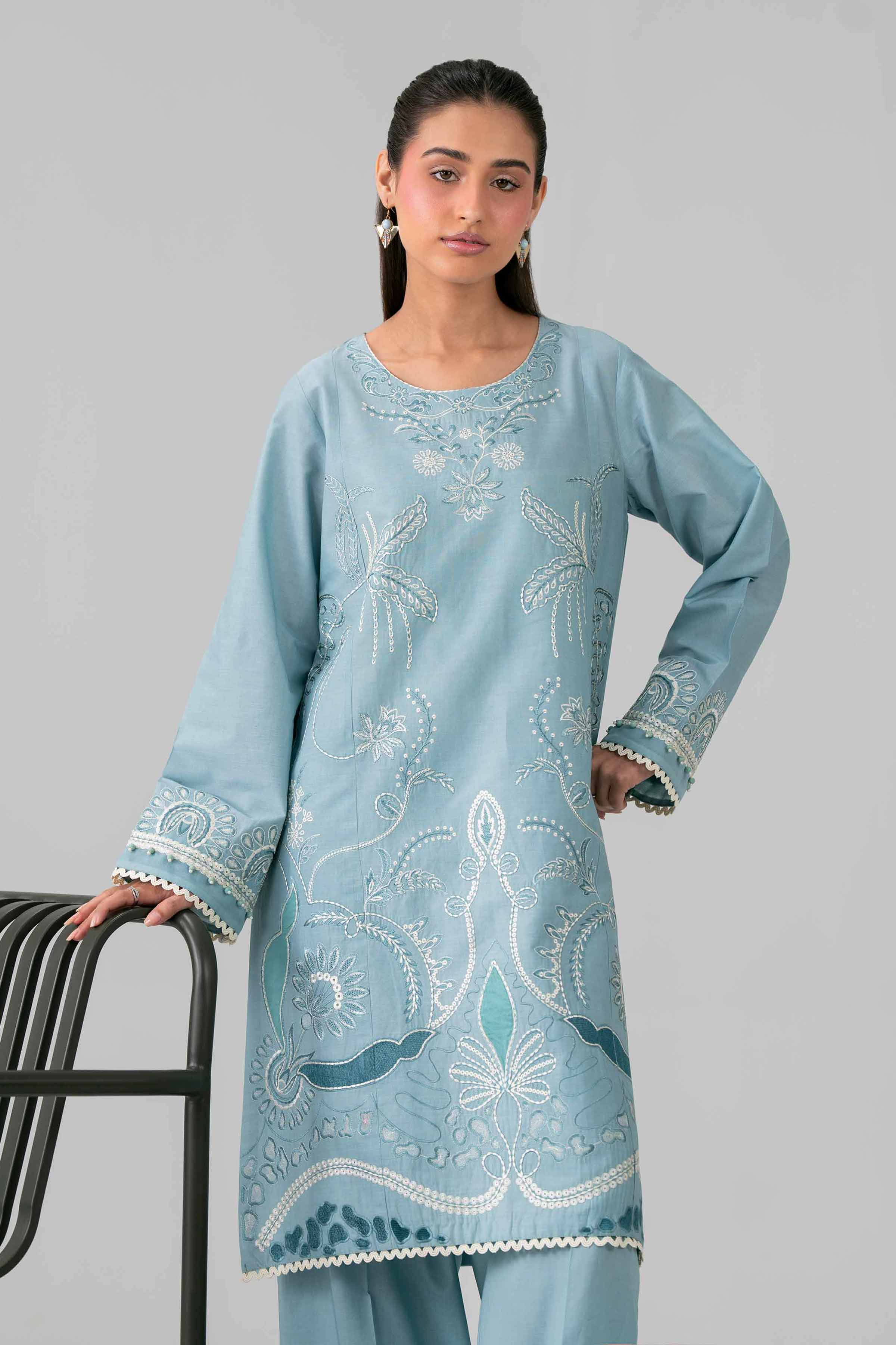 2 Piece - Embroidered Suit - 42601628 Nishat UAE  Lawn 2PC Embroidered