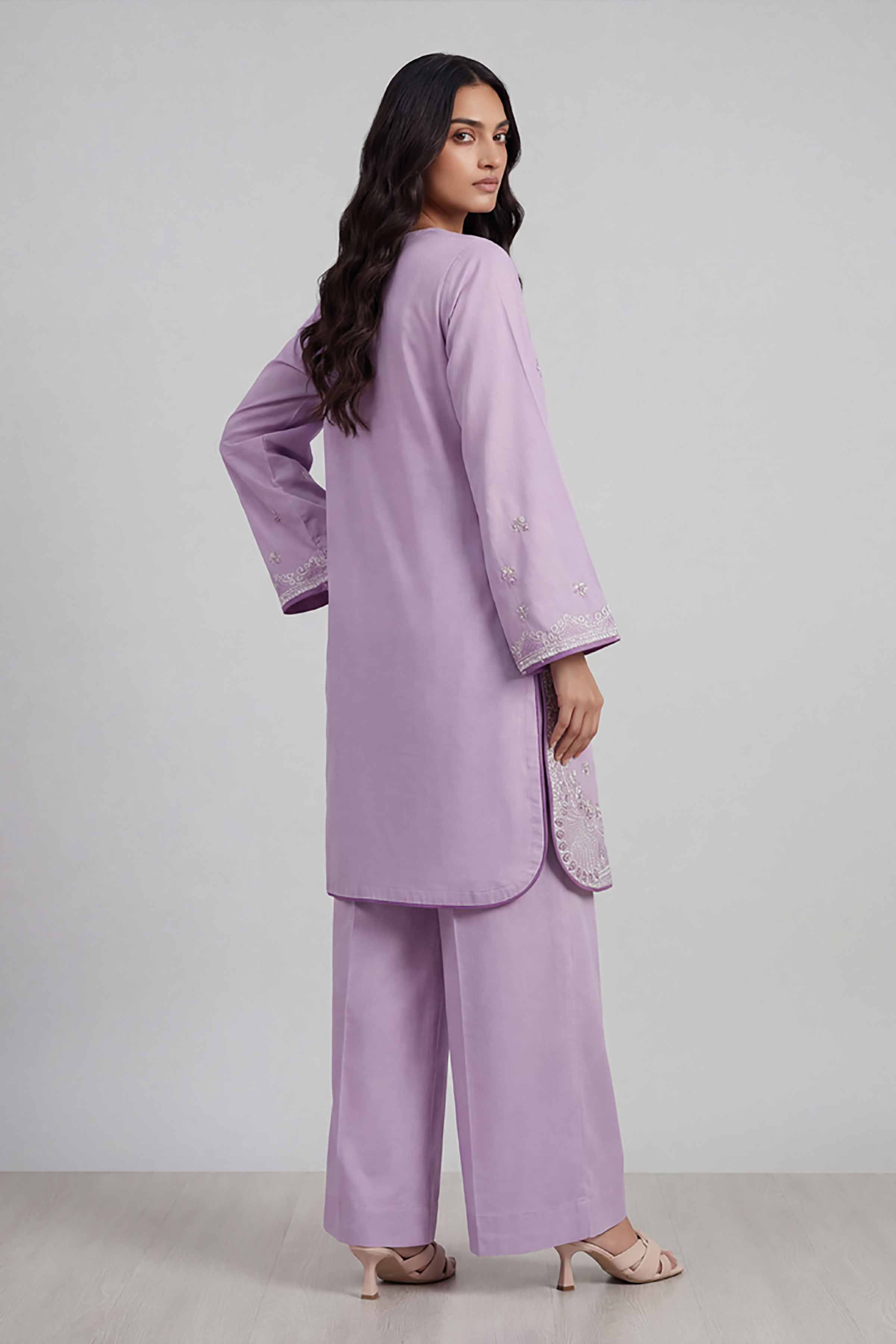 2 Piece - Embroidered Suit - 42601630 Purple Lawn 2PC Embroidered