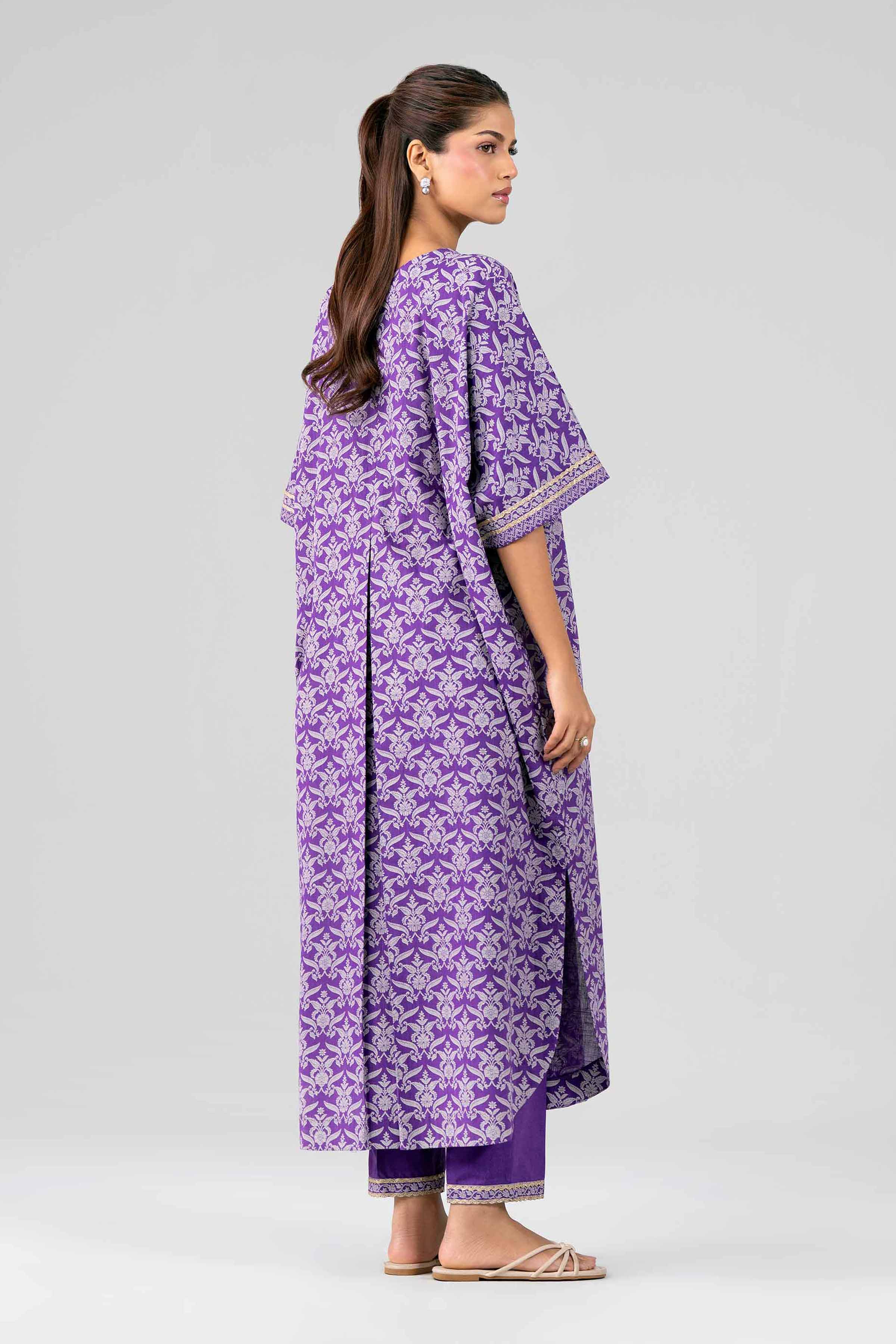 2 Piece - Printed Suit - 42601648 Purple Lawn 2PC Printed