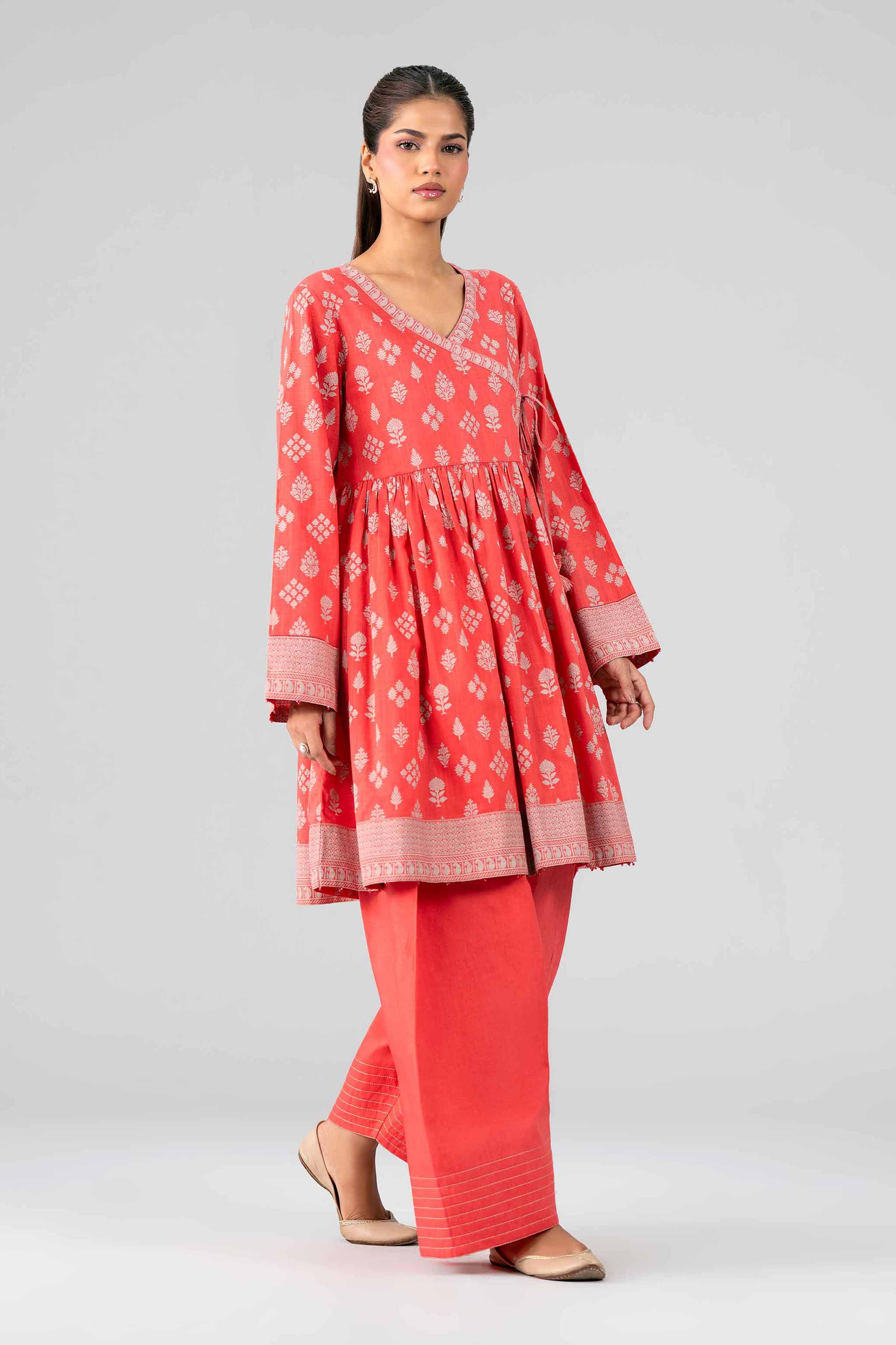2 Piece - Printed Suit - 42601649 Pink Lawn 2PC Printed