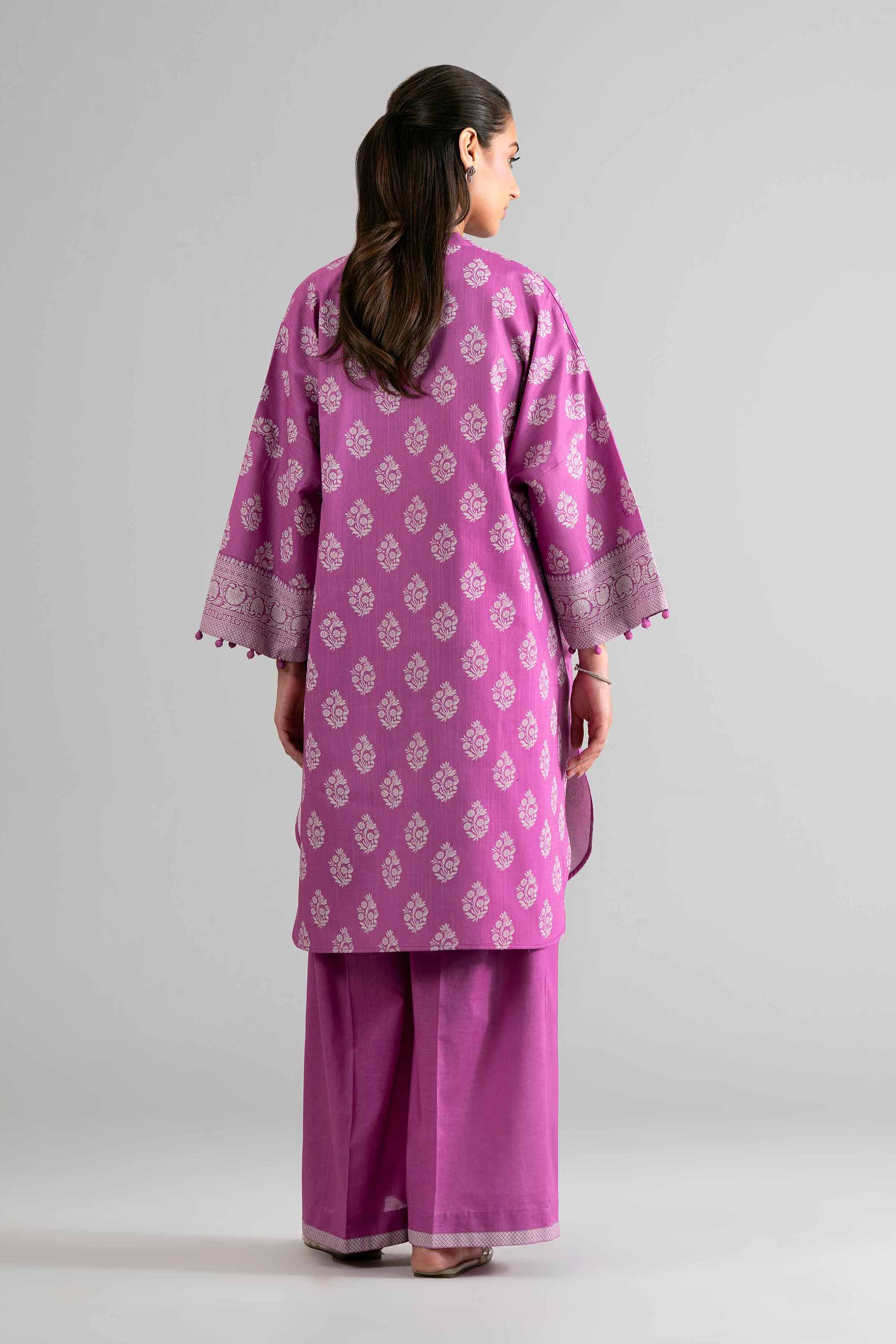 2 Piece - Printed Suit - 42601651 Purple Lawn 2PC Printed
