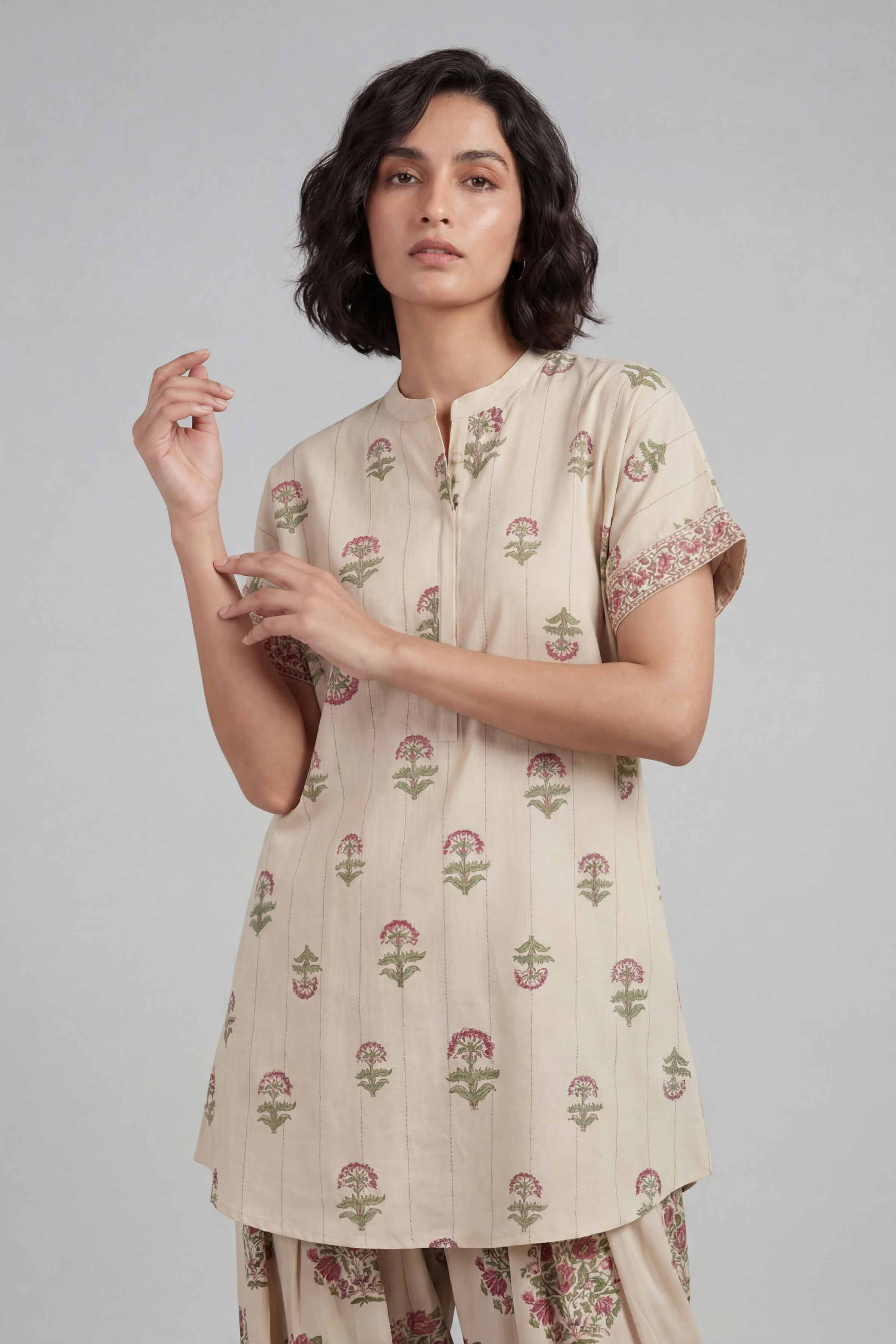 2 Piece - Printed Suit - 42601677 Beige Lawn 2PC Printed