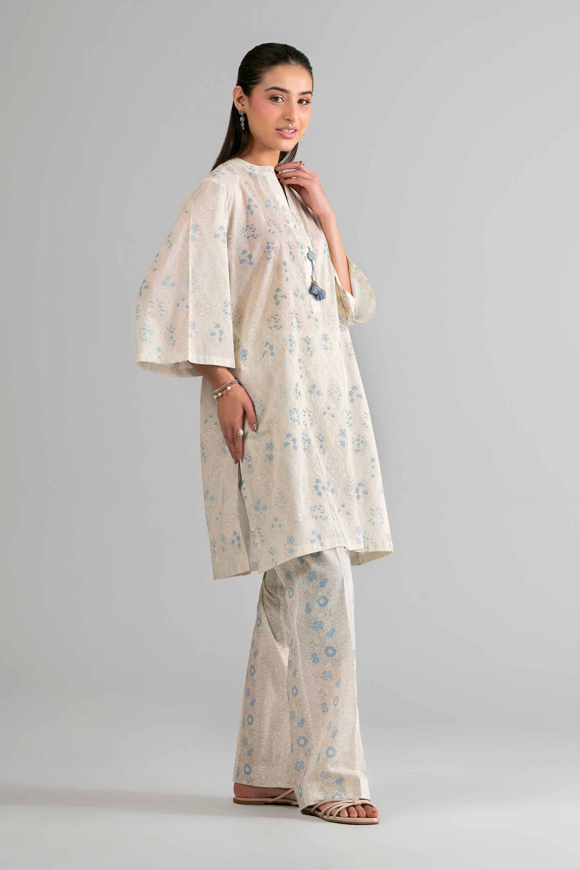 2 Piece - Printed Suit - 42601683 Cream Lawn 2PC Printed
