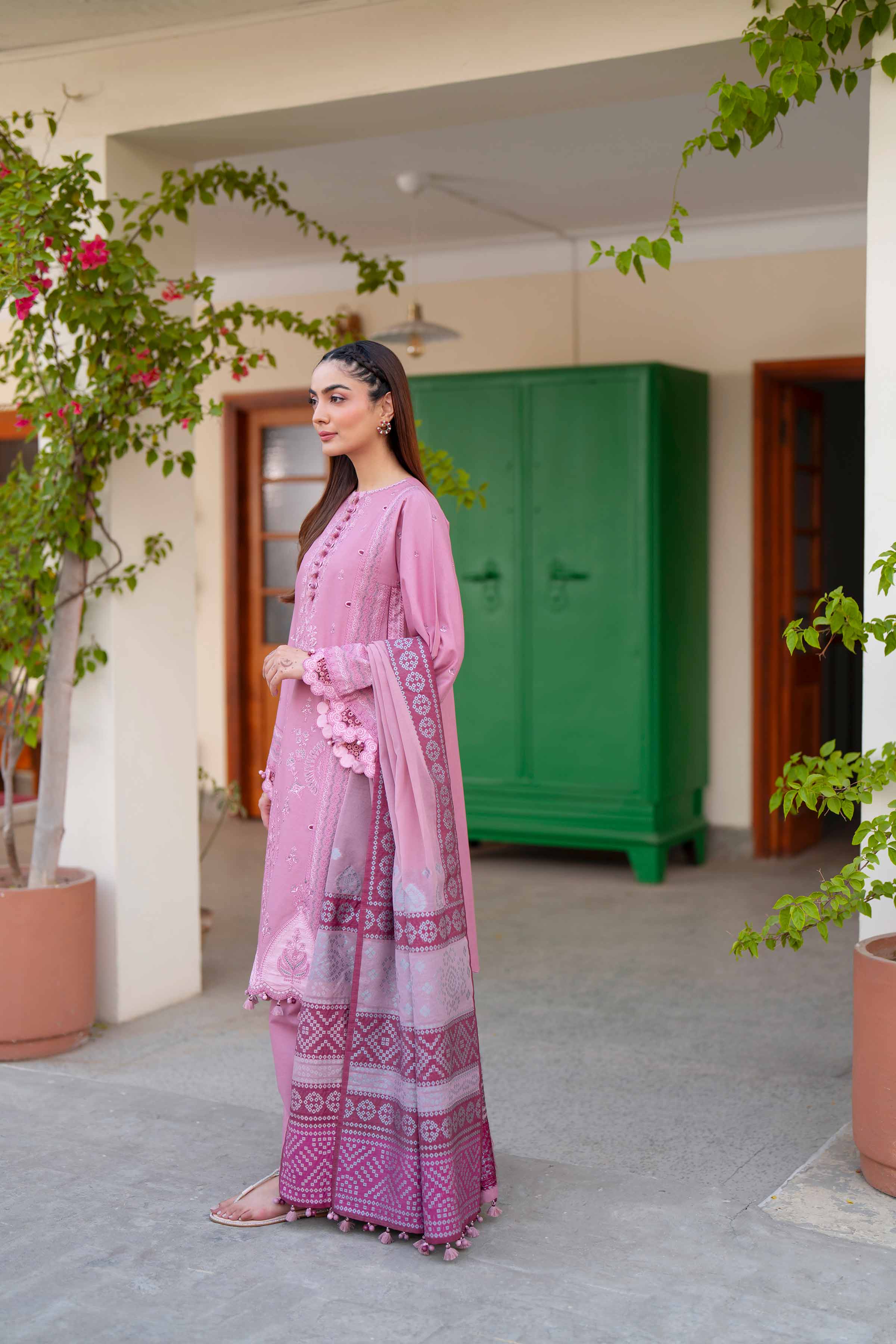 3 Piece - Embroidered Suit - 42601684 Nishat UAE  Lawn 3PC Embroidered