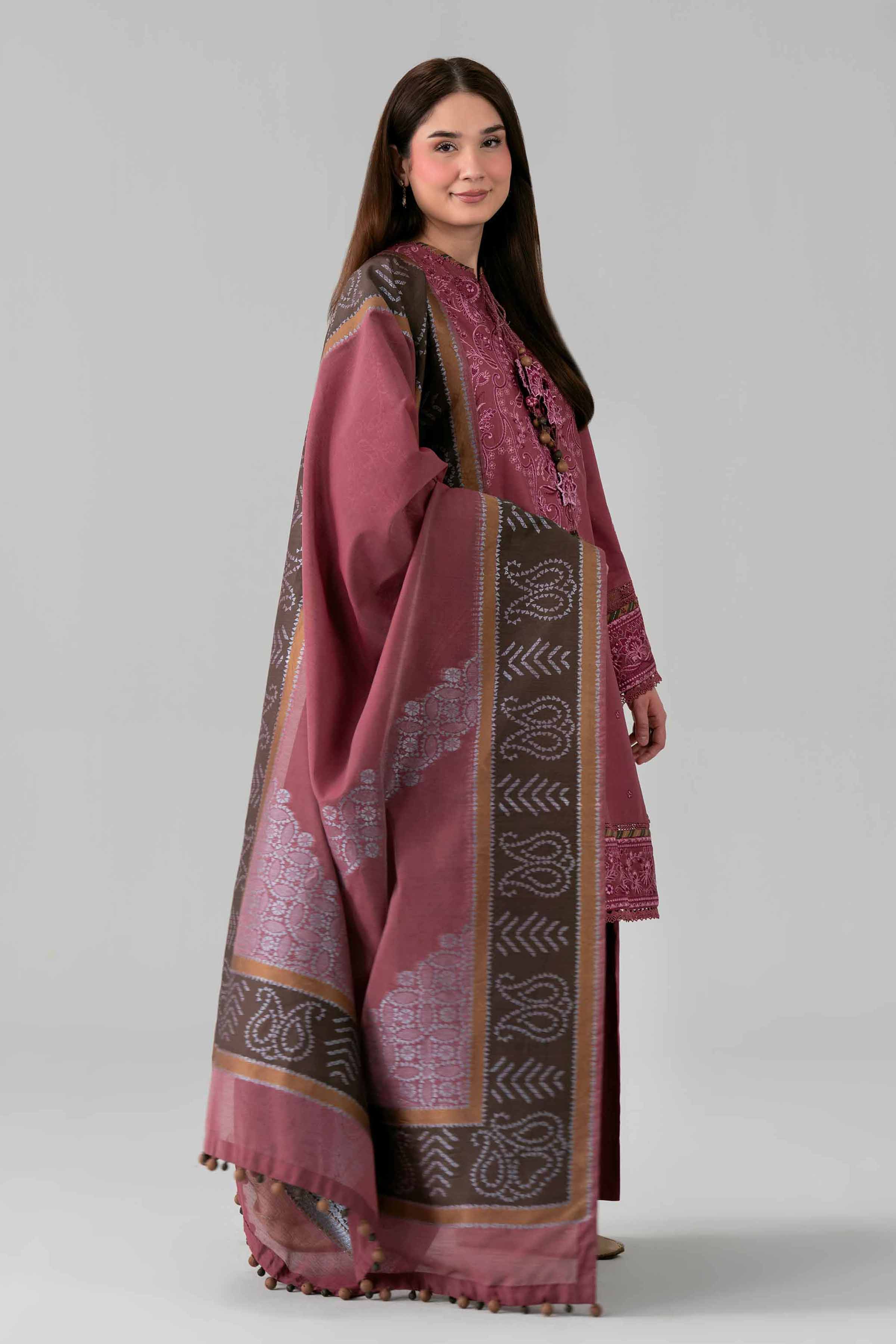 3 Piece - Embroidered Suit - 42601686 Nishat UAE  Lawn 3PC Embroidered