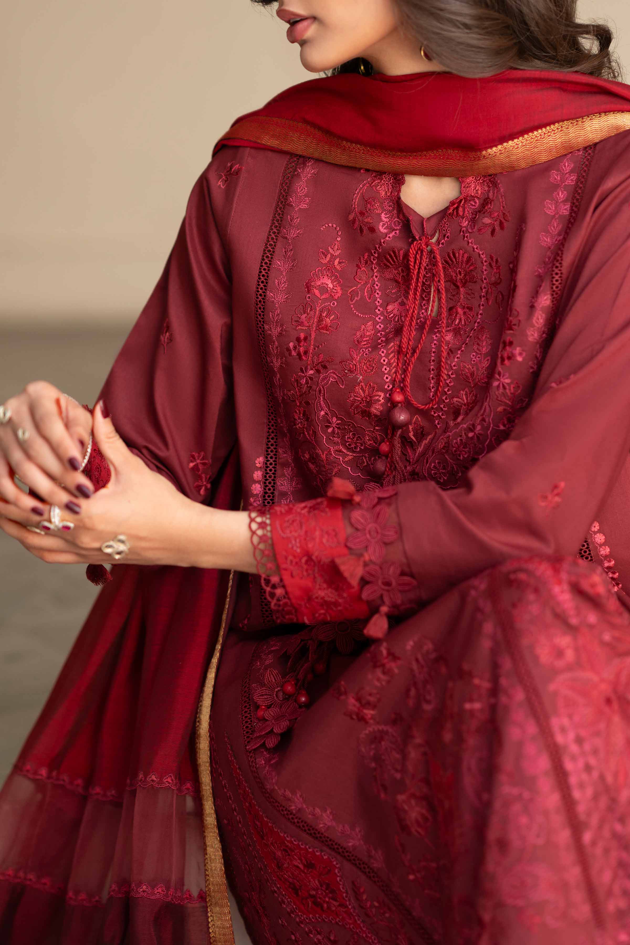 3 Piece - Embroidered Suit - 42601687 Nishat UAE  Lawn 3PC Embroidered