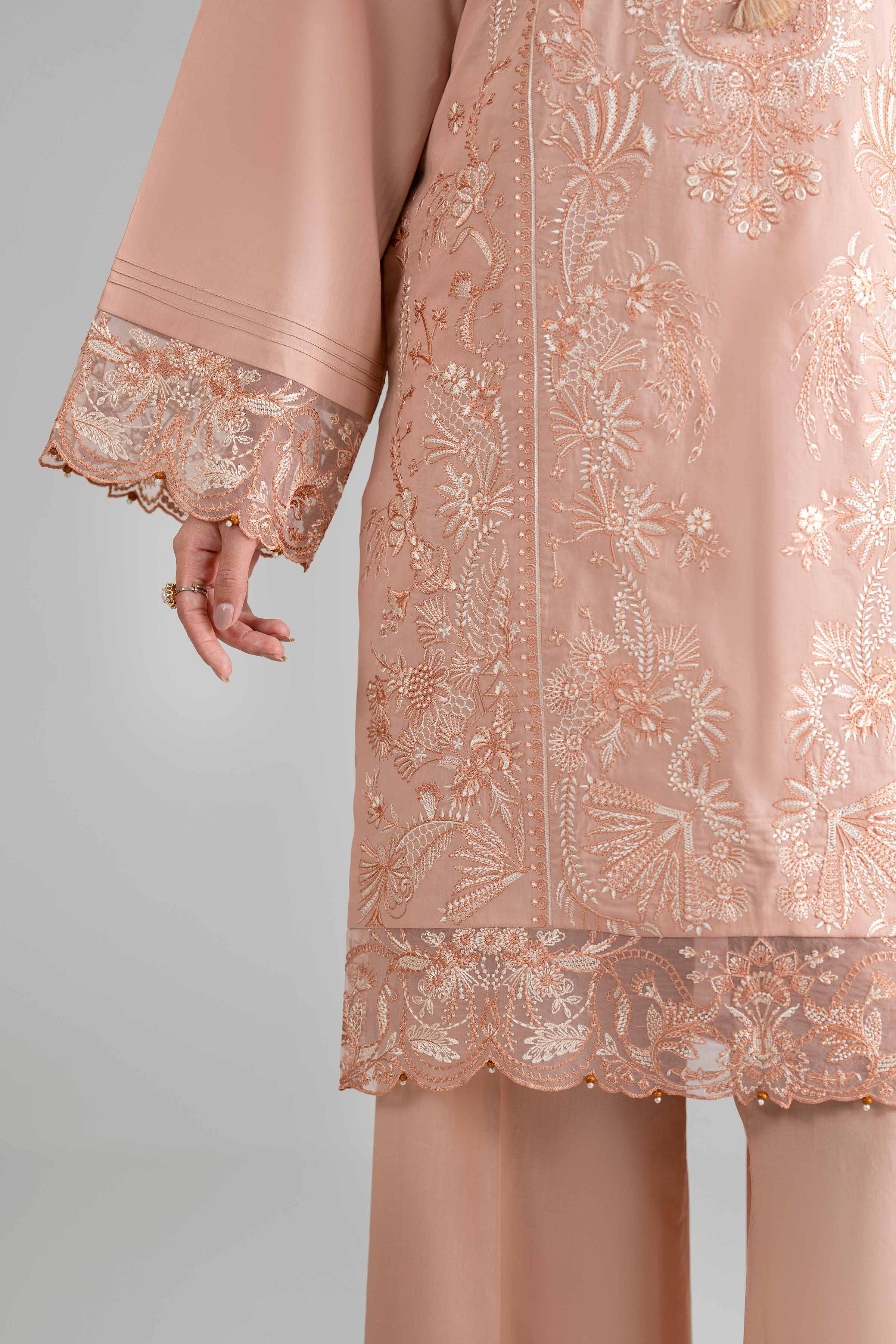 3 Piece - Digital Printed Embroidered Suit - 42601705 Pink Lawn 3PC Embroidered