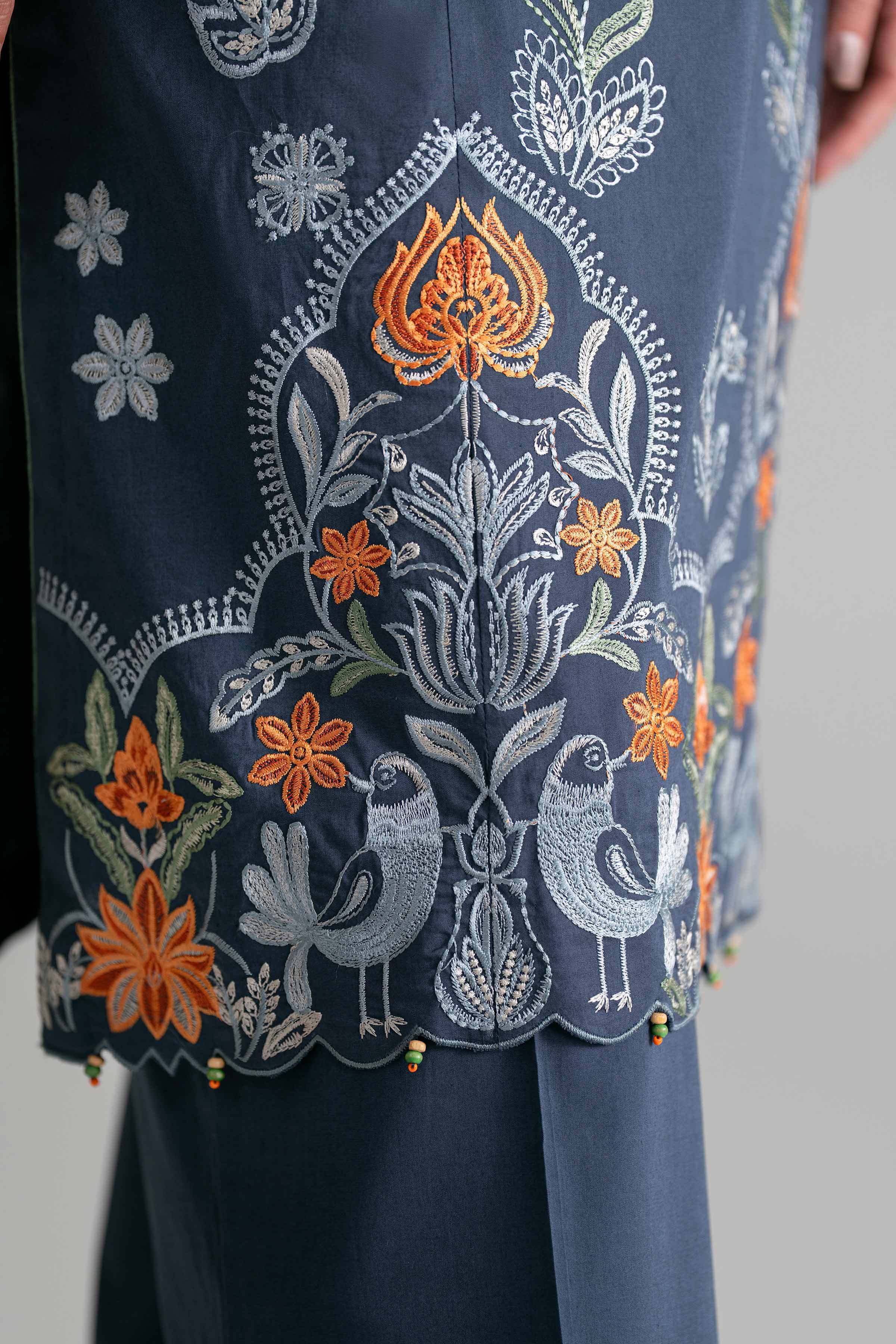 3 Piece - Digital Printed Embroidered Suit - 42601710 Blue Lawn 3PC Embroidered