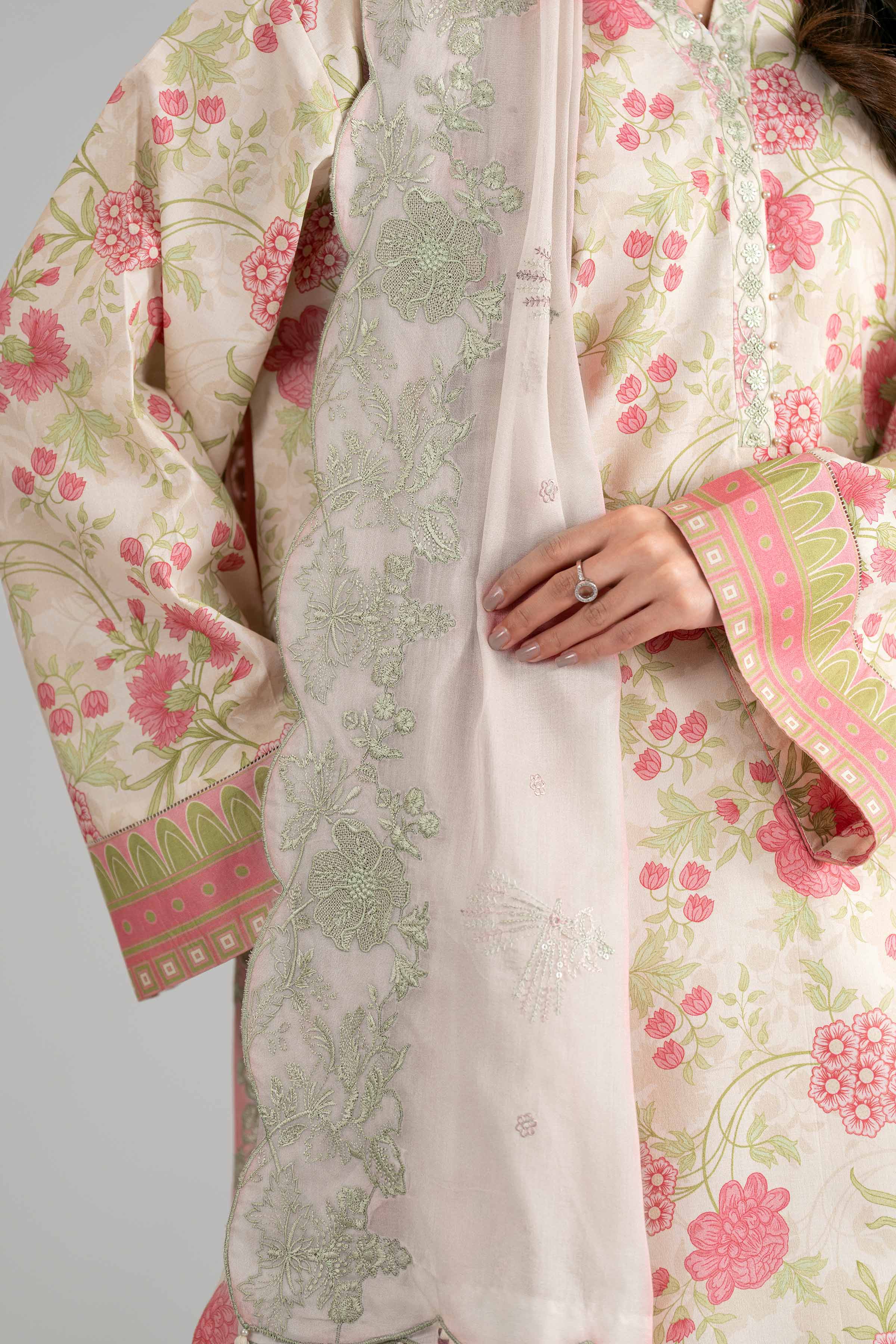 3 Piece - Printed Embroidered Suit - 42601722  Lawn 3PC Embroidered