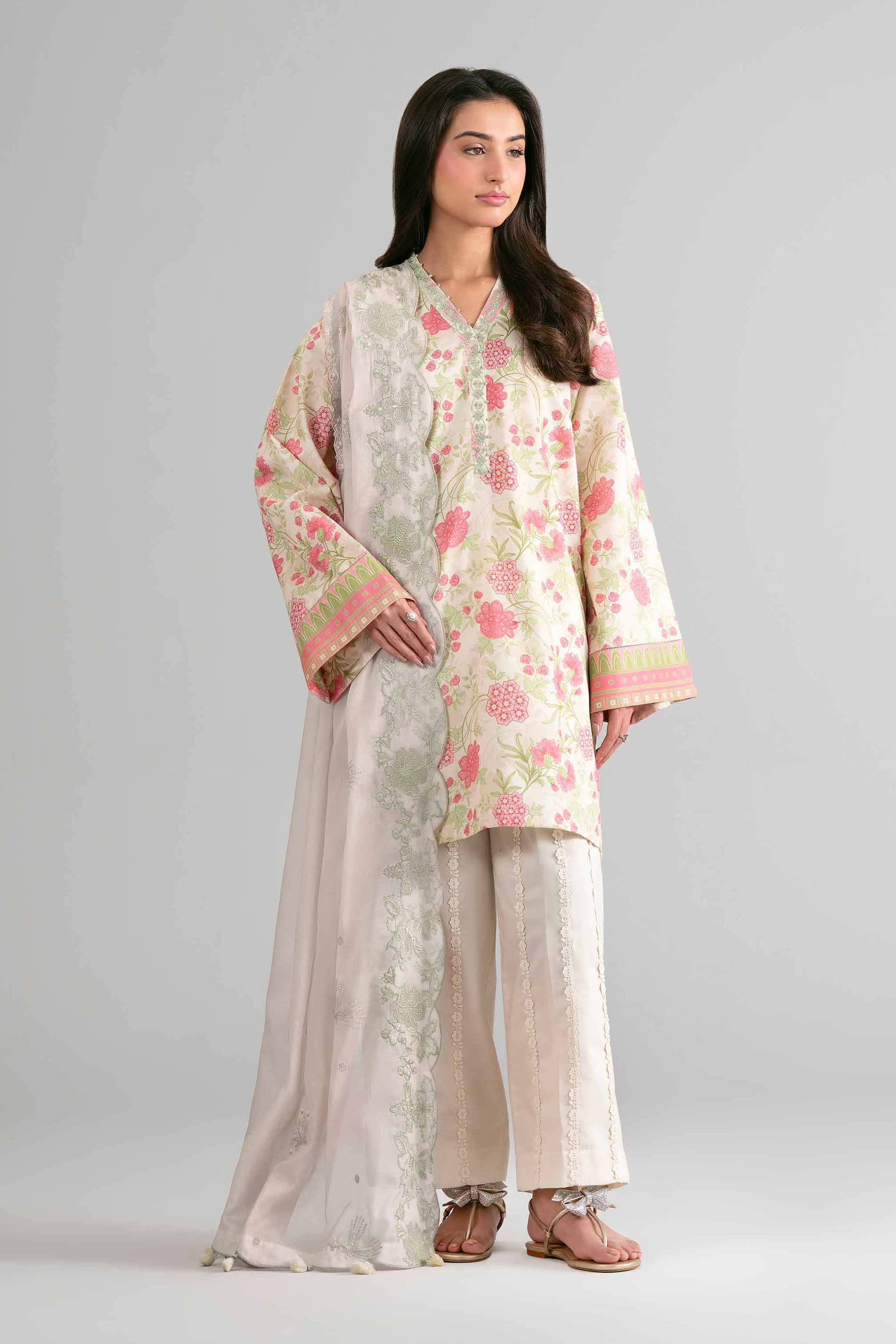 3 Piece - Printed Embroidered Suit - 42601722  Lawn 3PC Embroidered