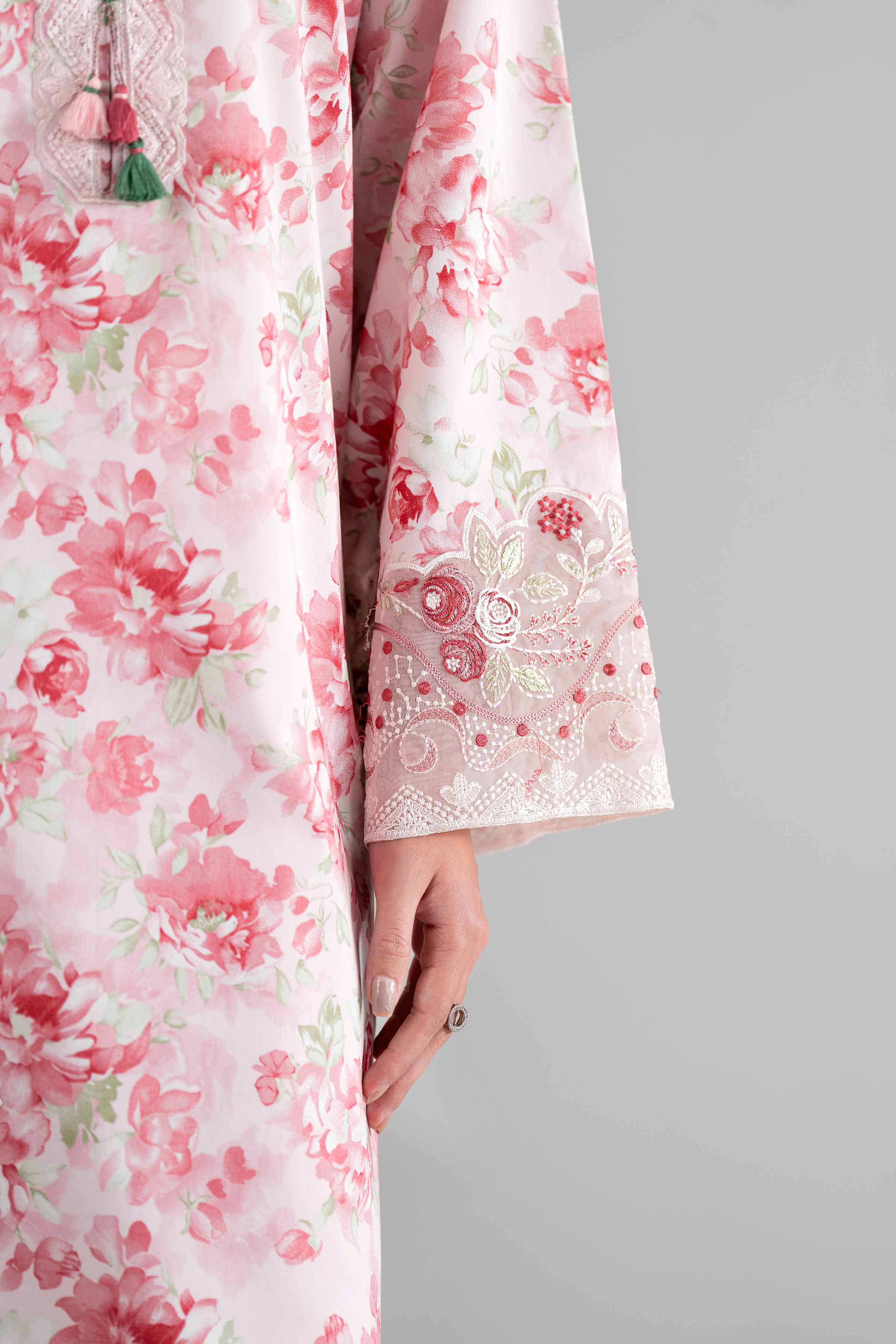 3 Piece - Printed Embroidered Suit - 42601724 Nishat UAE Pink Lawn 3PC Embroidered