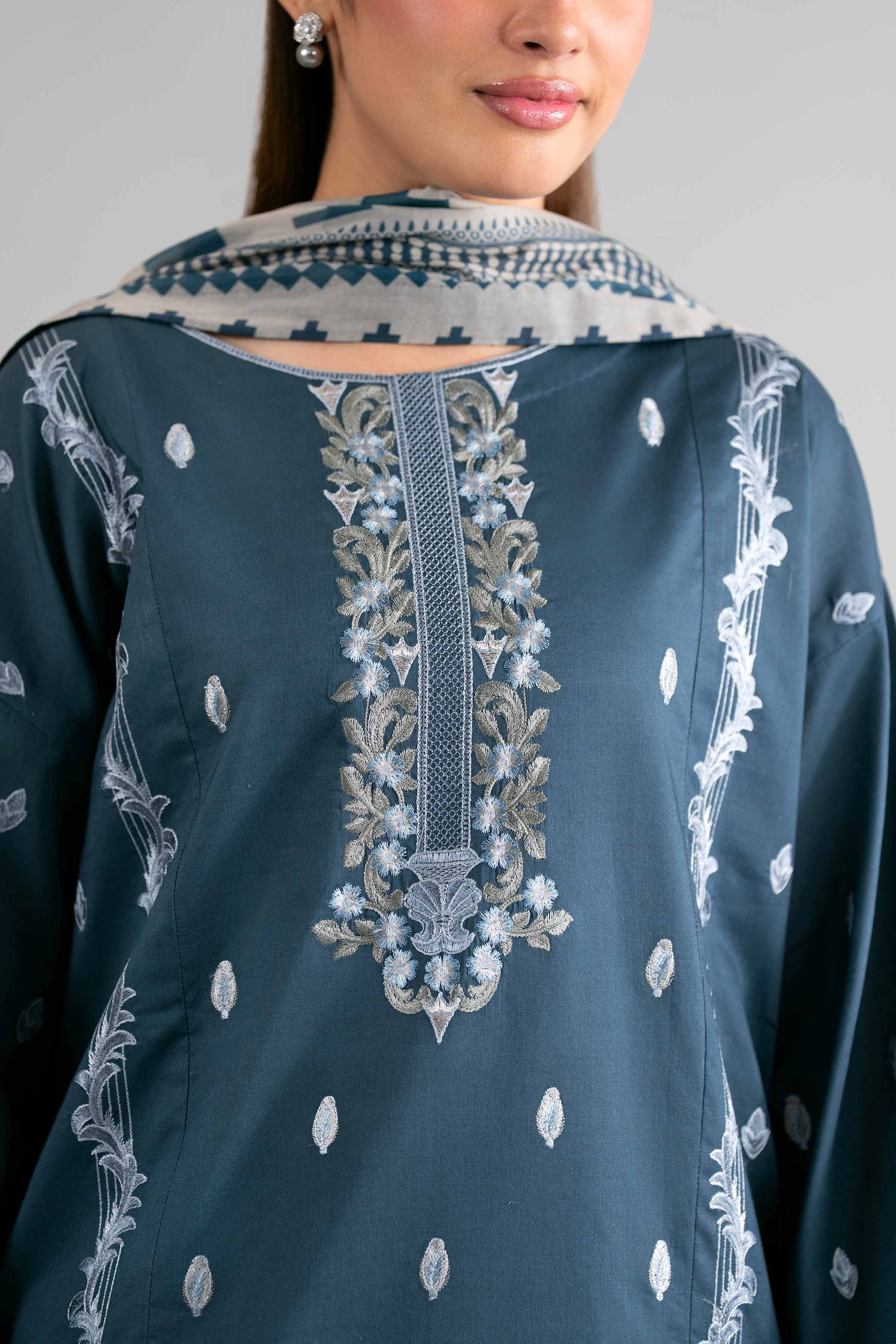 3 Piece - Digital Printed Embroidered Suit - 42601731 Nishat UAE  Lawn 3PC Embroidered