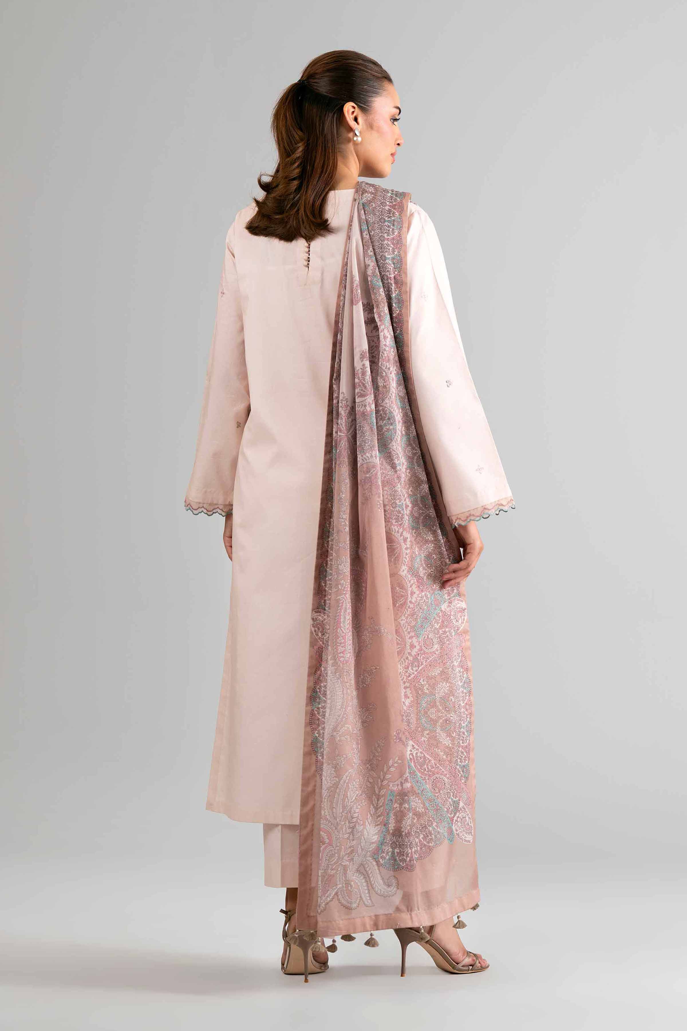 3 Piece - Digital Printed Embroidered Suit - 42601732 Pink Lawn 3PC Embroidered