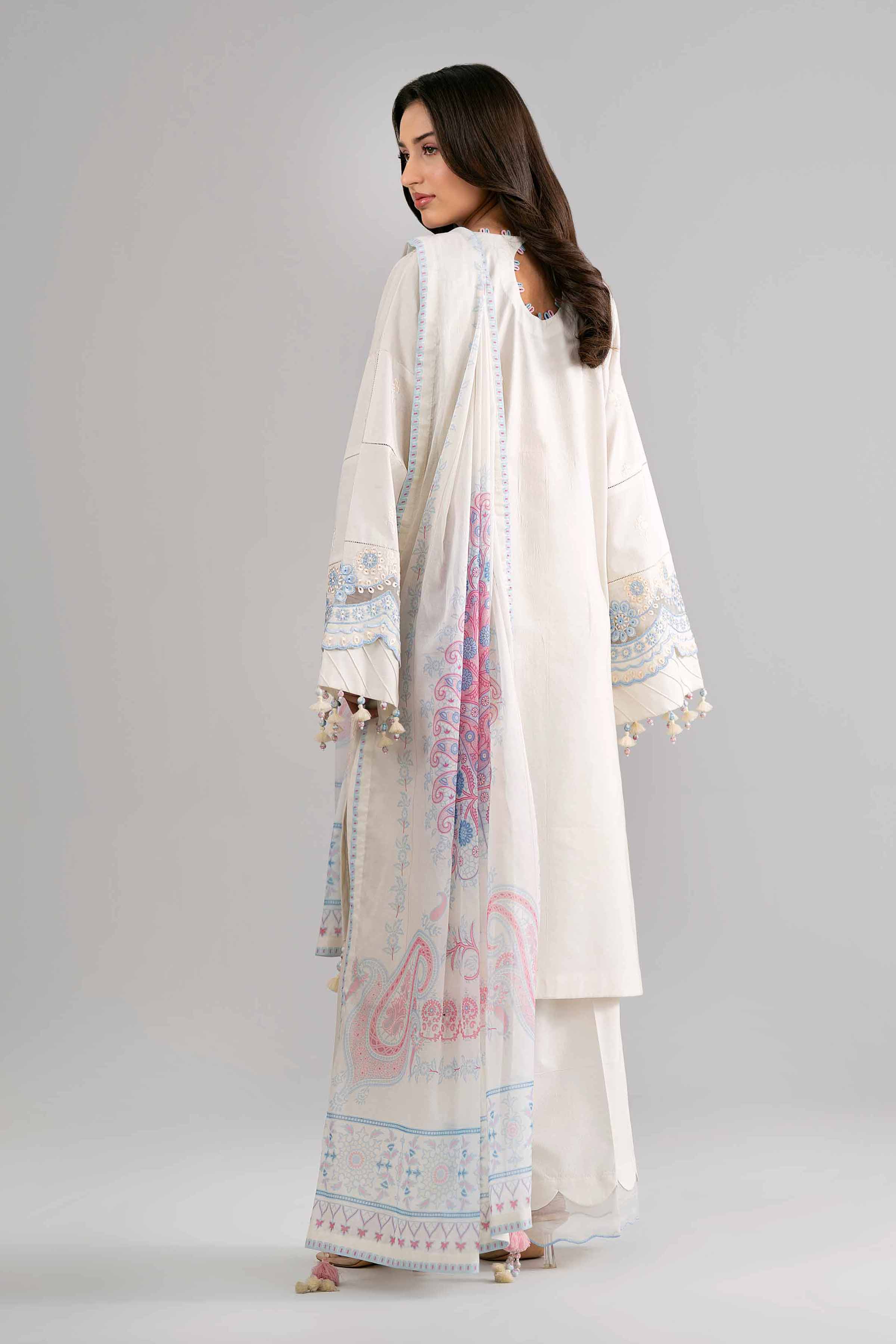 3 Piece - Digital Printed Embroidered Suit - 42601735 Off White Lawn 3PC Embroidered
