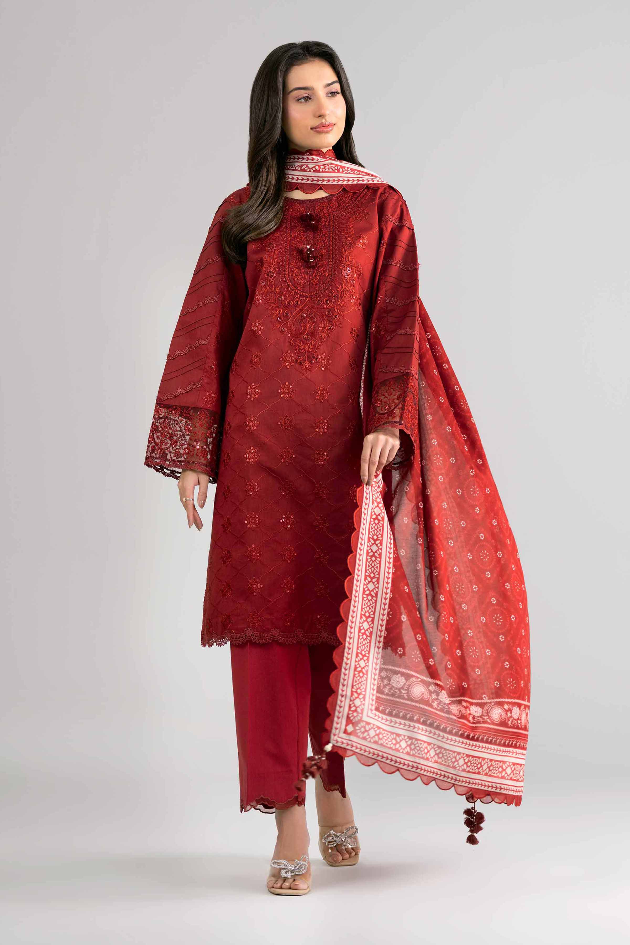 3 Piece - Digital Printed Embroidered Suit - 42601736 Nishat UAE  Lawn 3PC Embroidered