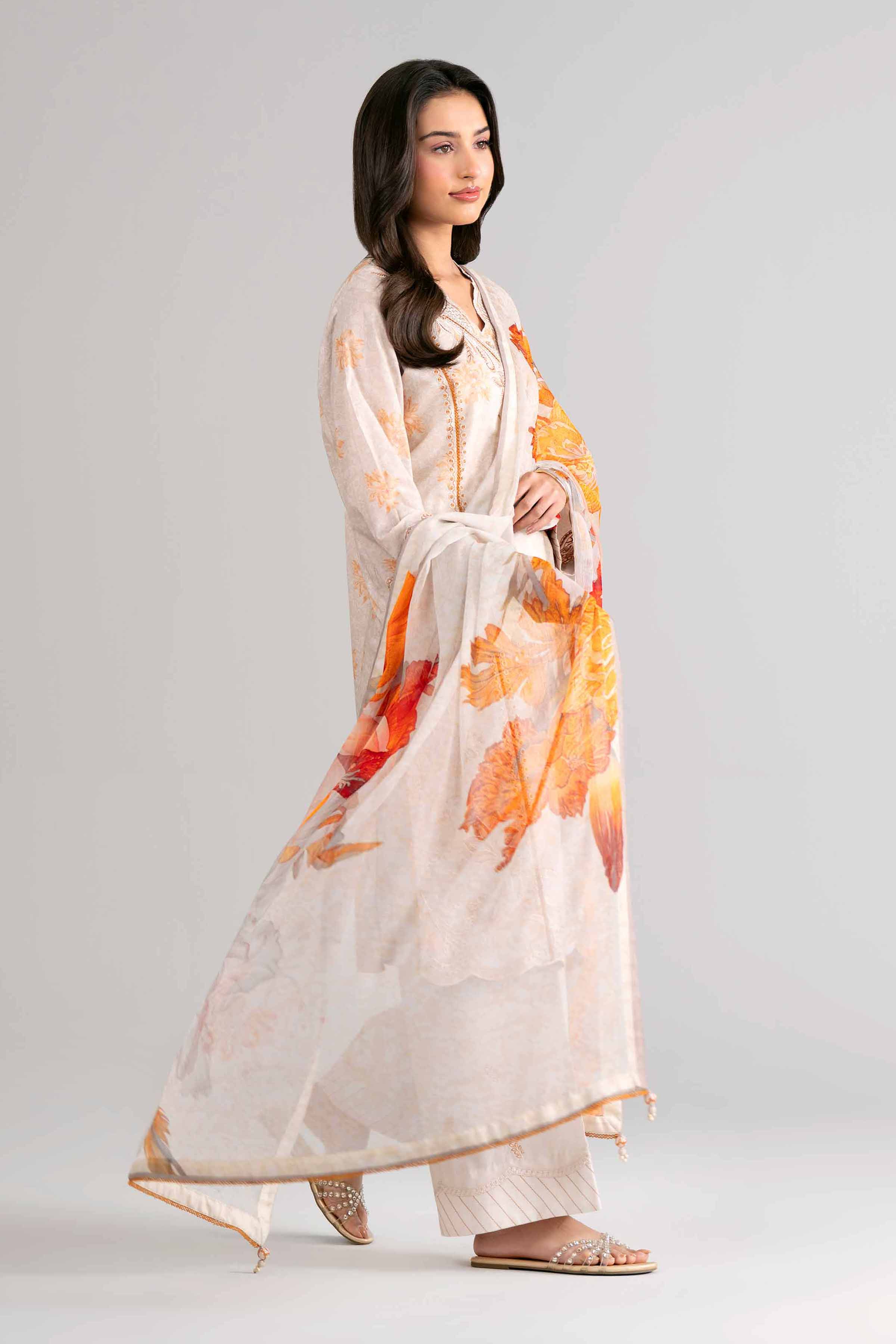 3 Piece - Digital Printed Embroidered Suit - 42601739 Nishat UAE  Lawn 3PC Embroidered