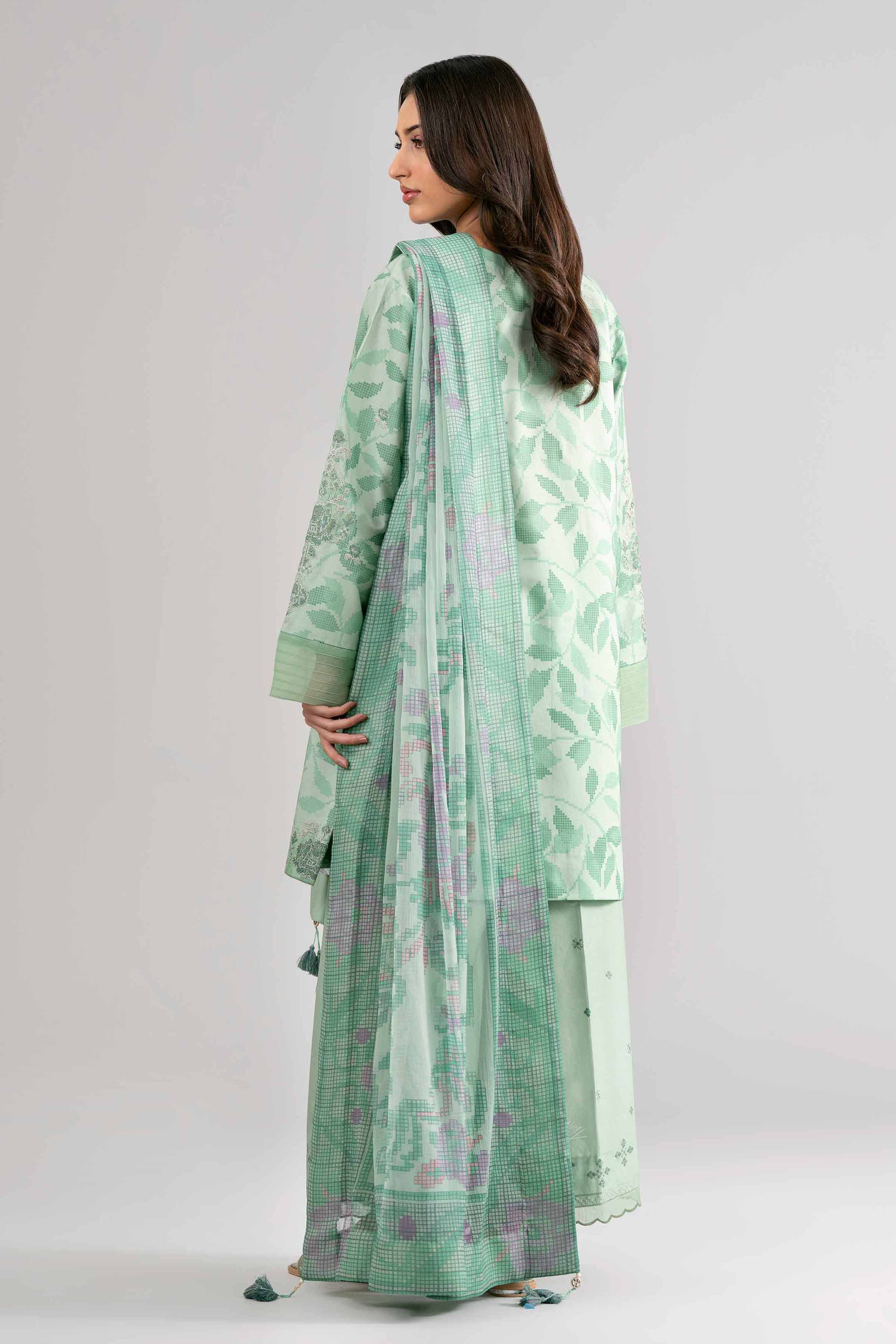 3 Piece - Digital Printed Embroidered Suit - 42601743 Nishat UAE  Lawn 3PC Embroidered