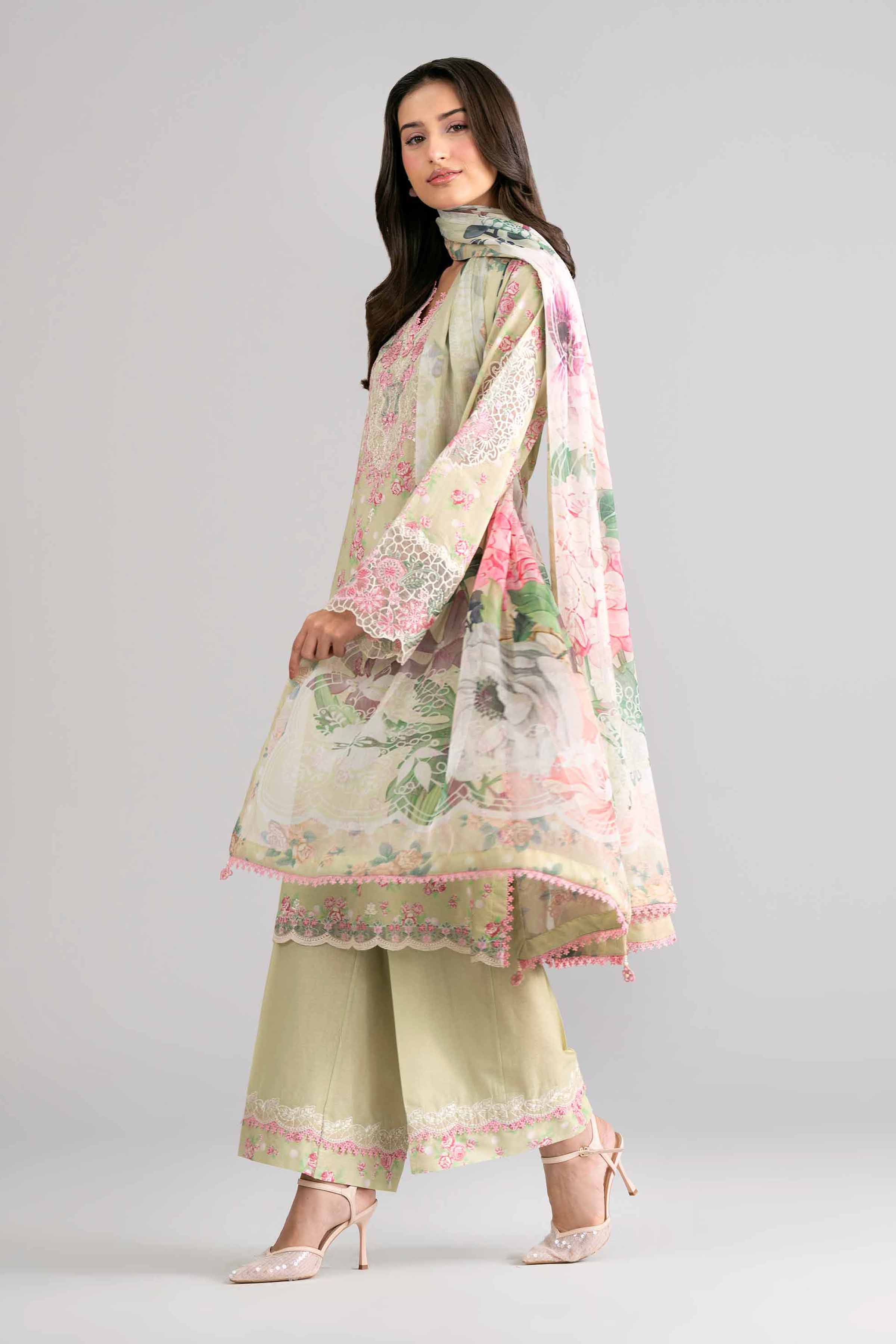 3 Piece - Digital Printed Embroidered Suit - 42601744 Nishat UAE  Lawn 3PC Embroidered