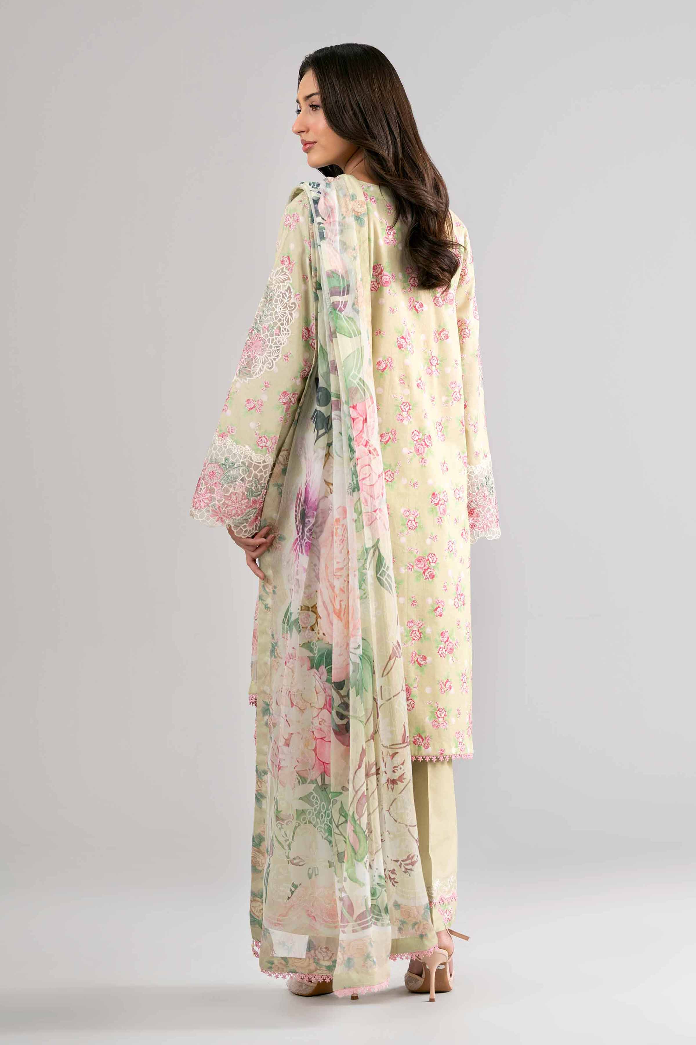 3 Piece - Digital Printed Embroidered Suit - 42601744 Nishat UAE  Lawn 3PC Embroidered