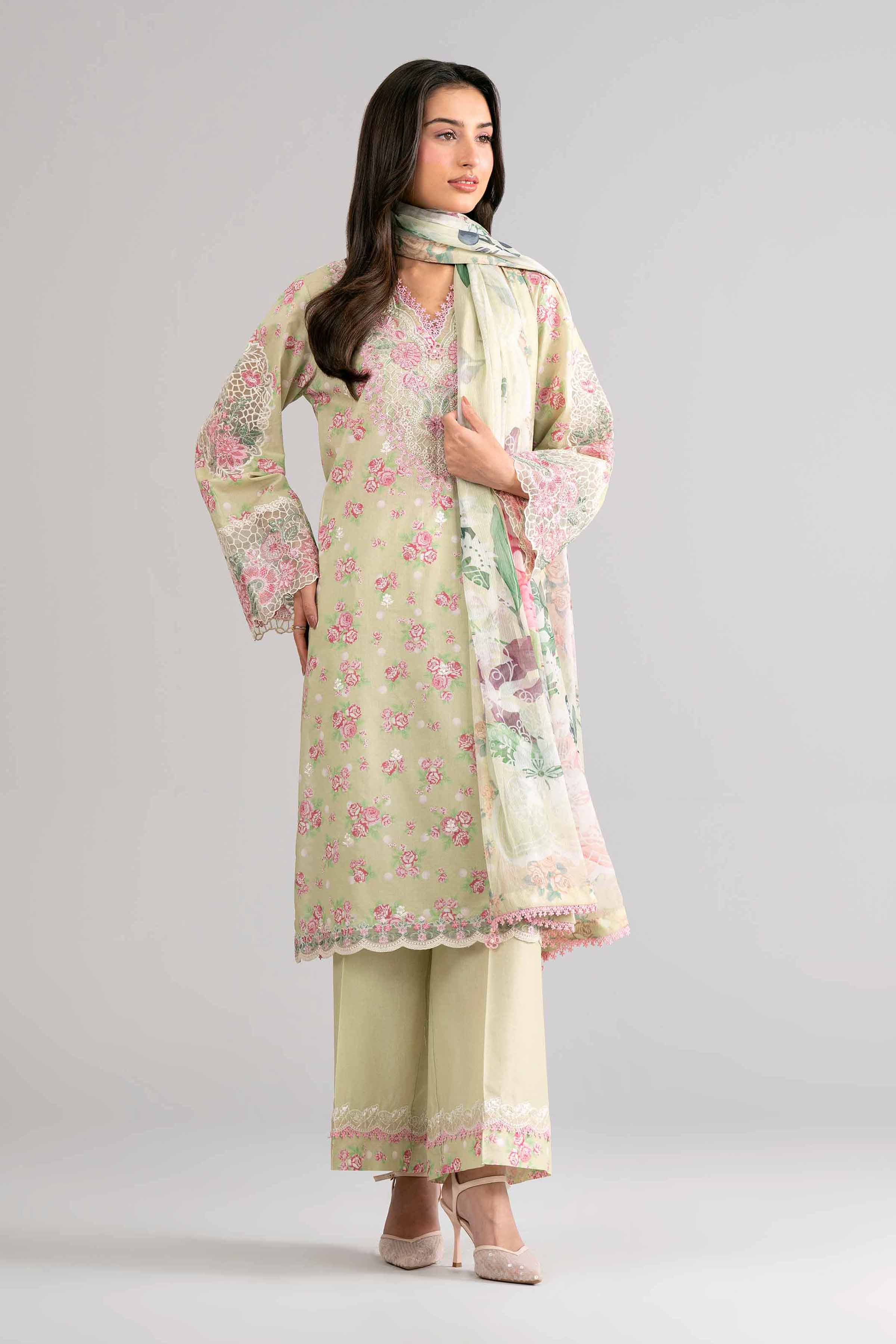 3 Piece - Digital Printed Embroidered Suit - 42601744 Nishat UAE  Lawn 3PC Embroidered