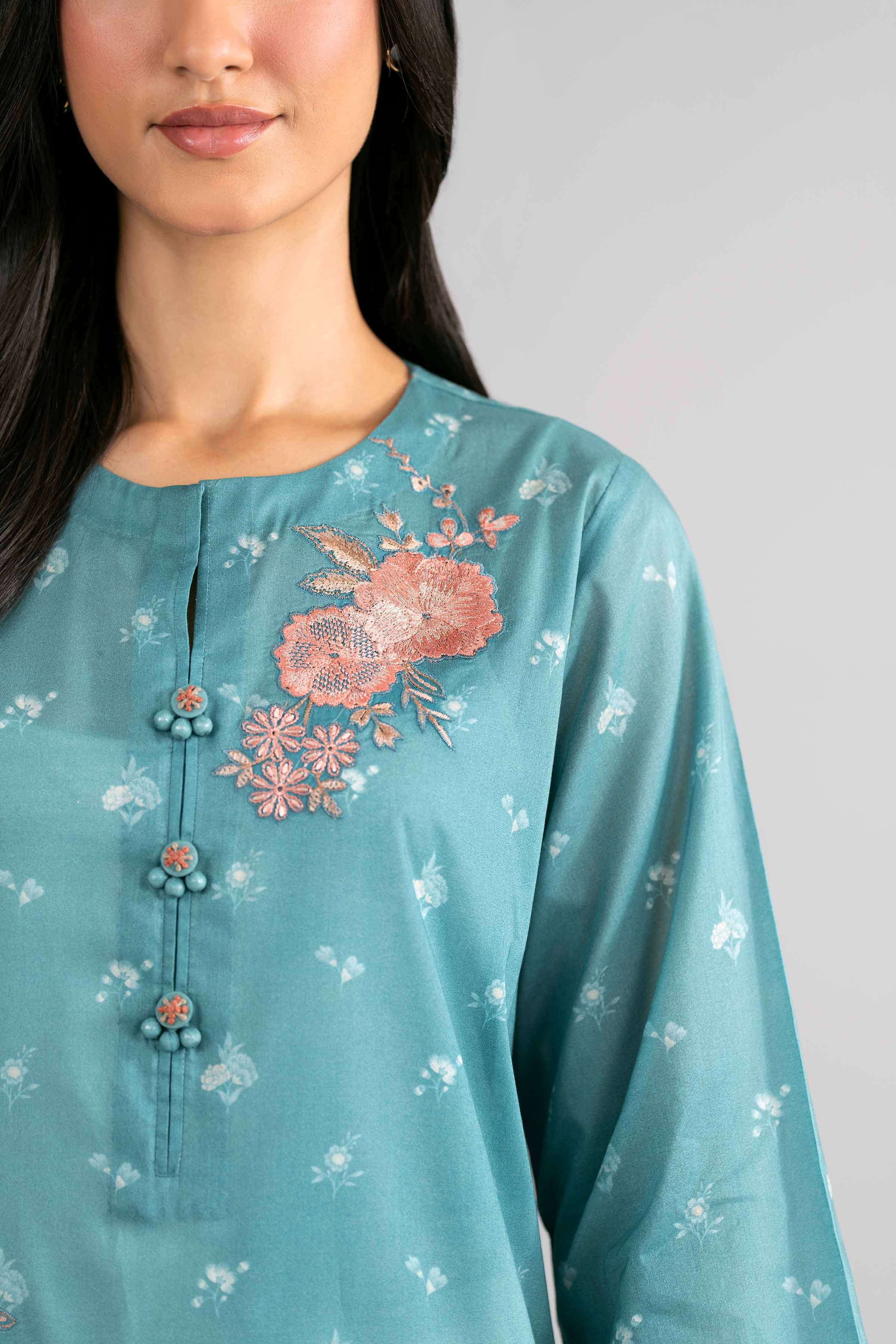3 Piece - Digital Printed Embroidered Suit - 42601748 Nishat UAE  Lawn 3PC Embroidered