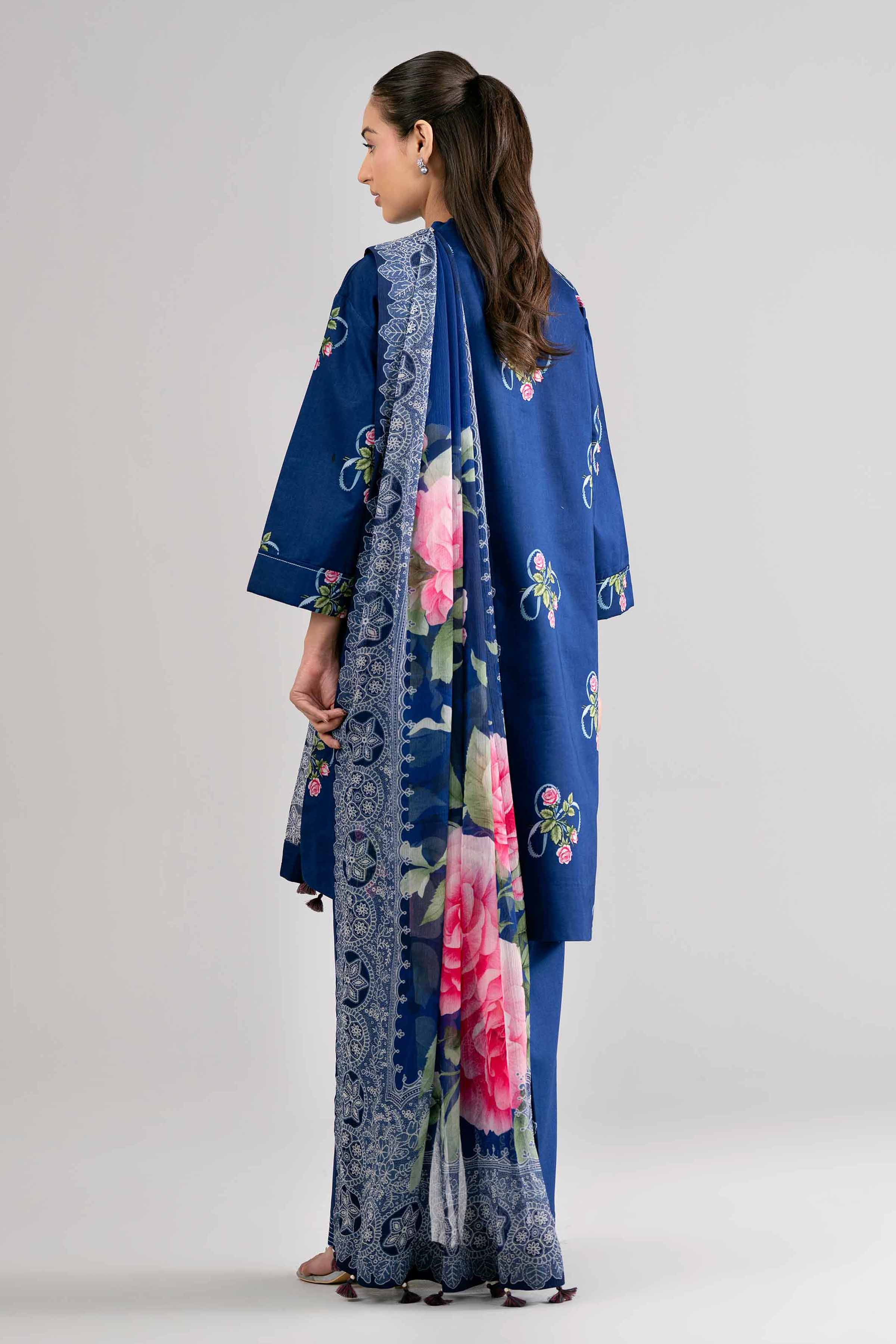 3 Piece - Digital Printed Suit - 42601763 Blue Lawn 3PC Printed