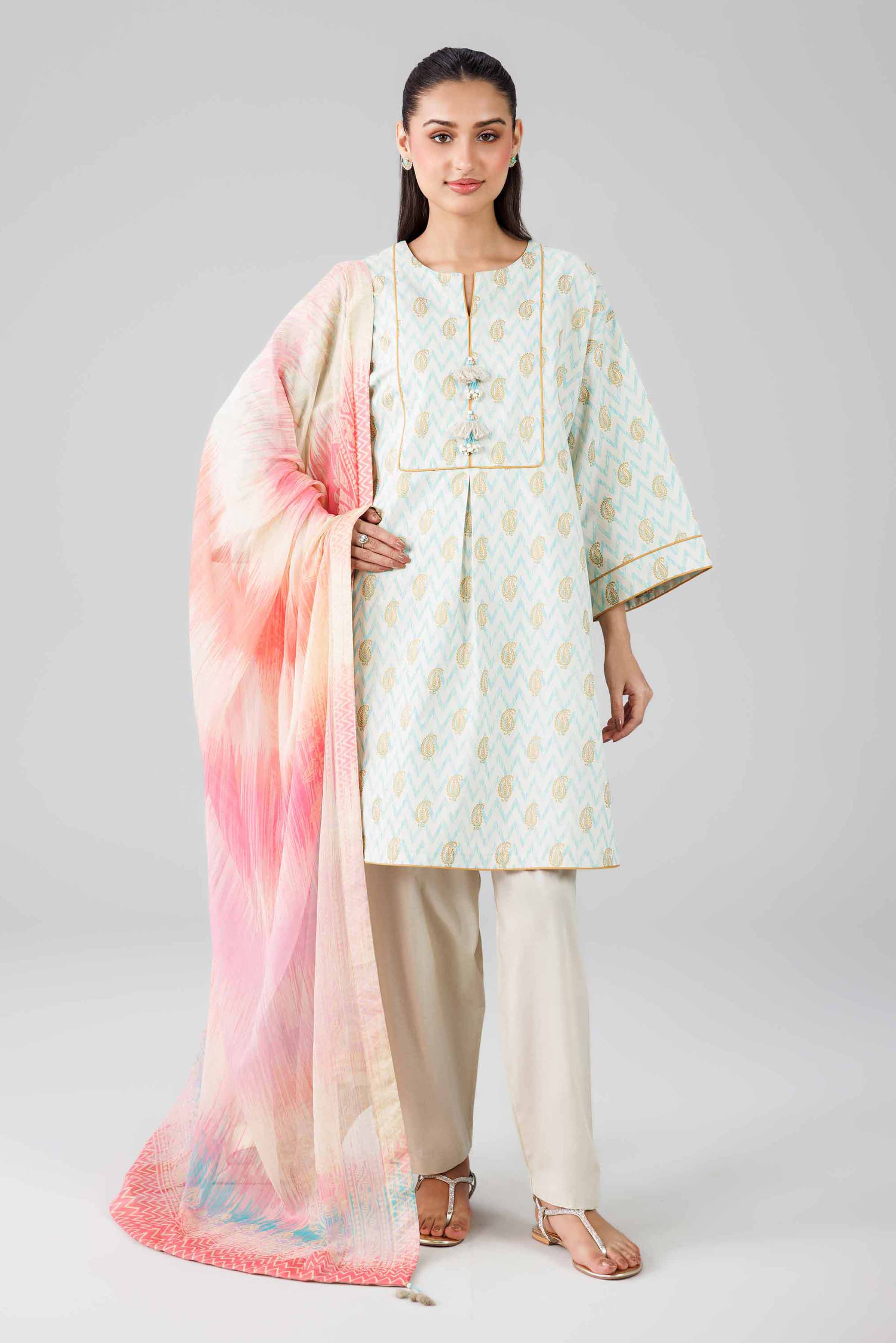 3 Piece - Digital Printed Suit - 42601767 Multi Lawn 3PC Printed