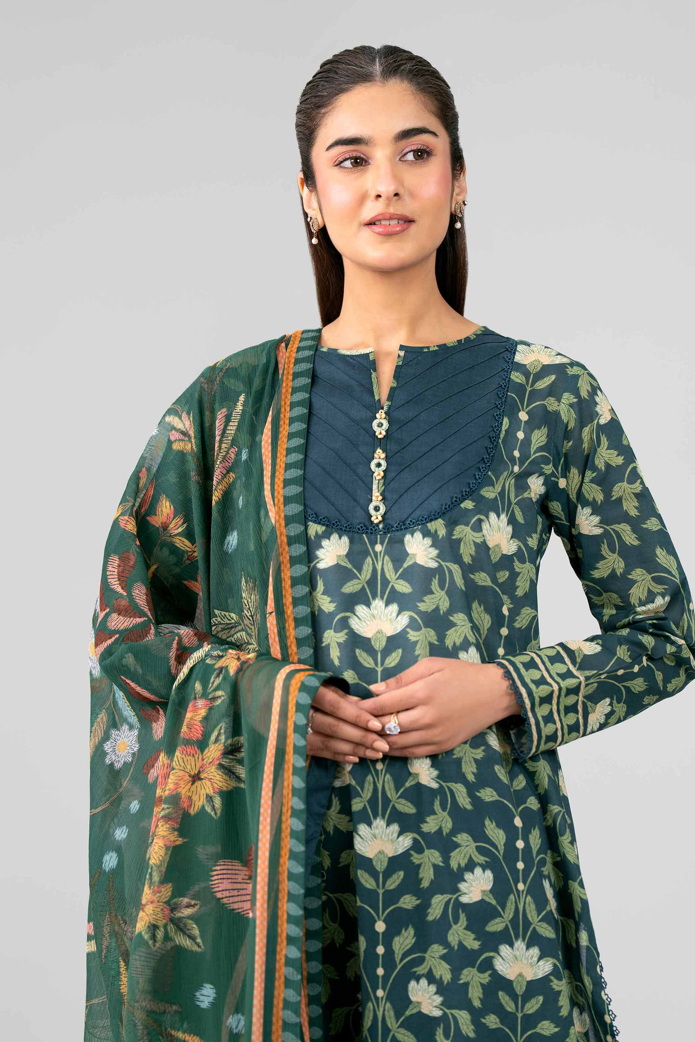 3 Piece - Digital Printed Suit - 42601768 Green Lawn 3PC Printed